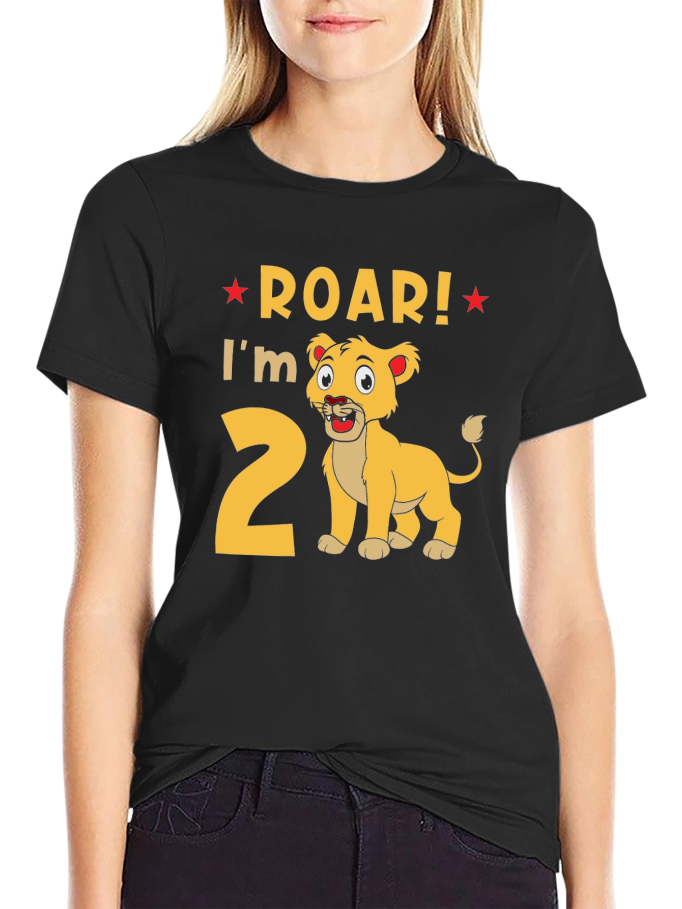 Roar! Im 2! Lion Graphic Tee 2nd Birthday Shirt