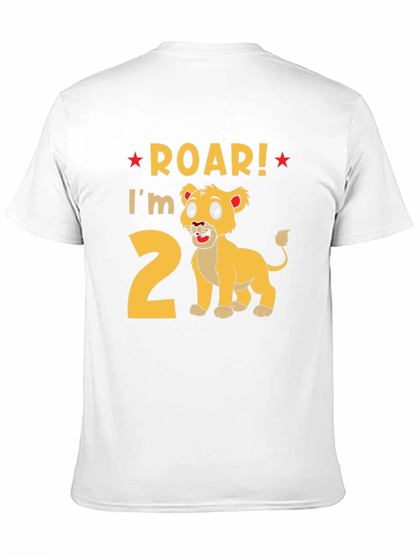 Roar! Im 2! Lion Graphic Tee 2nd Birthday Shirt