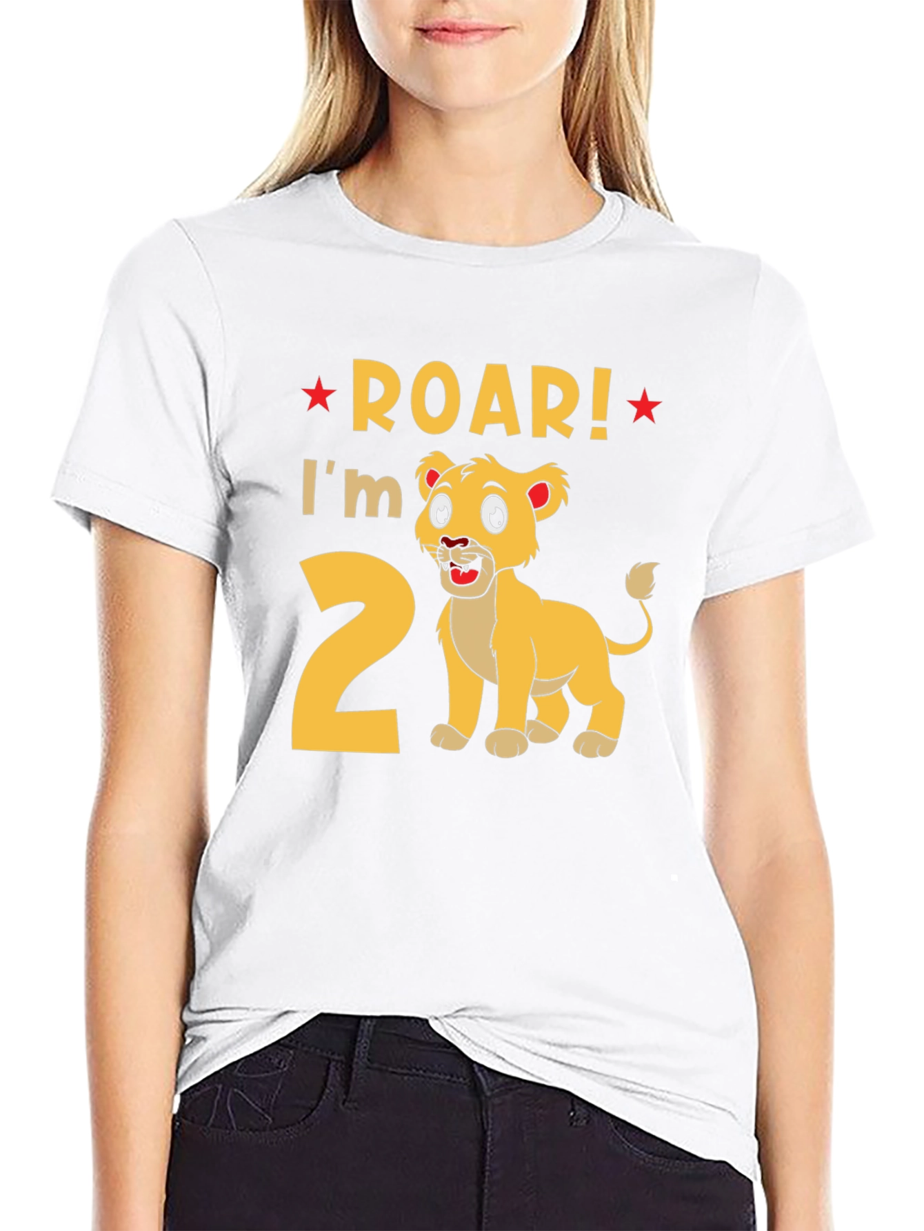 Roar! Im 2! Lion Graphic Tee 2nd Birthday Shirt