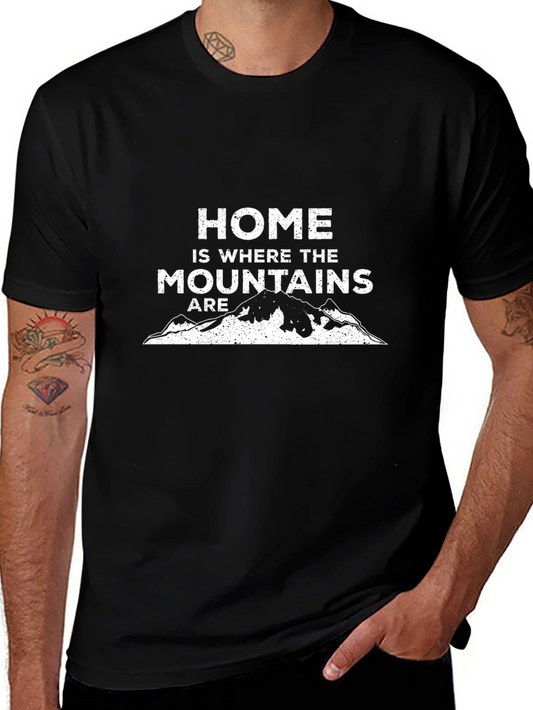 Mountain Lovers T-Shirt - Home is Where the Mountains Are