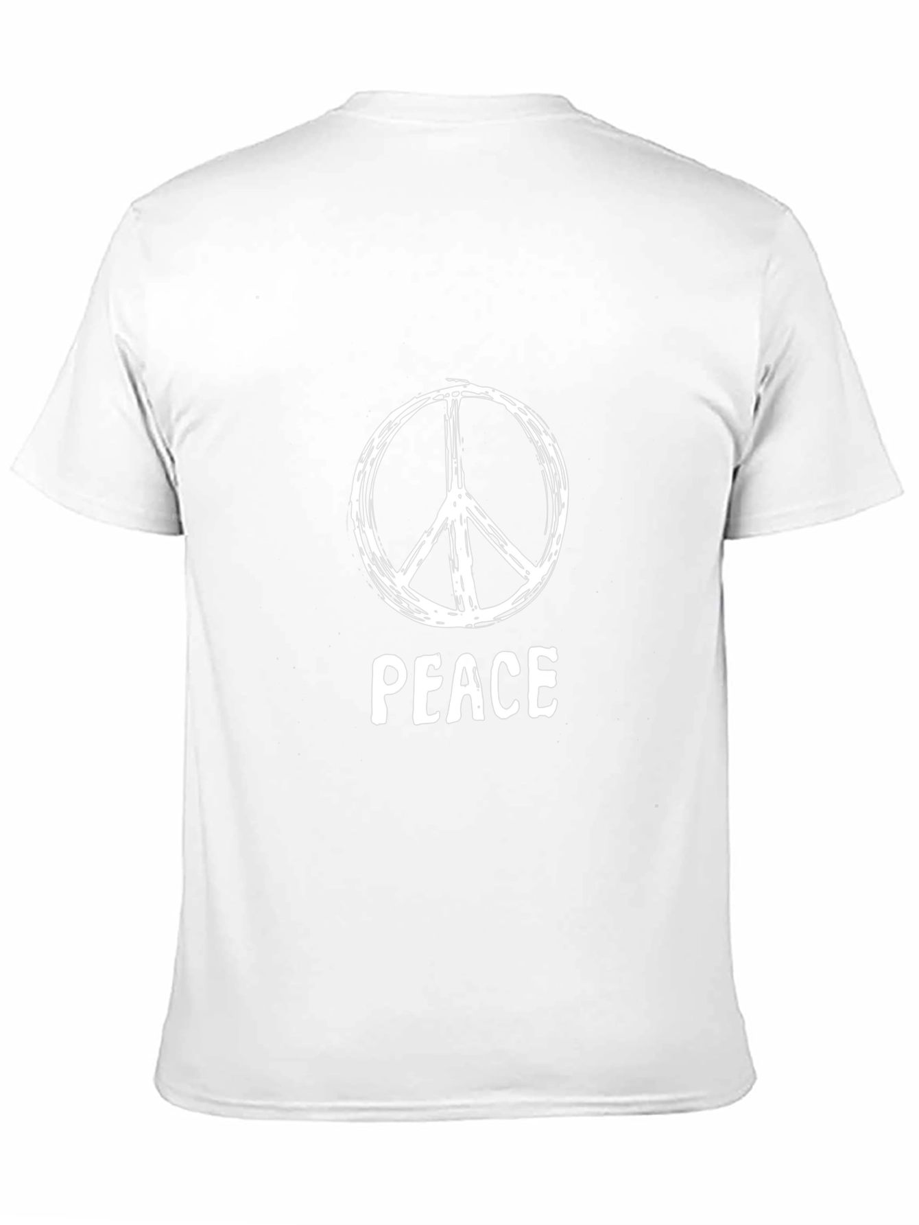 Peace Sign Graphic T-Shirt - Black Cotton Tee