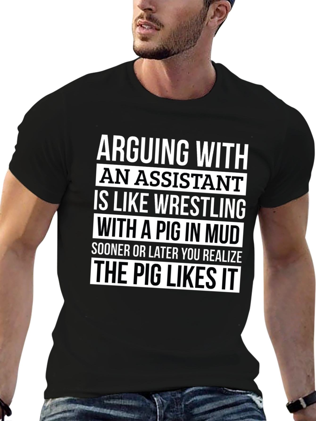 Funny Assistant Wrestling Pig T-Shirt