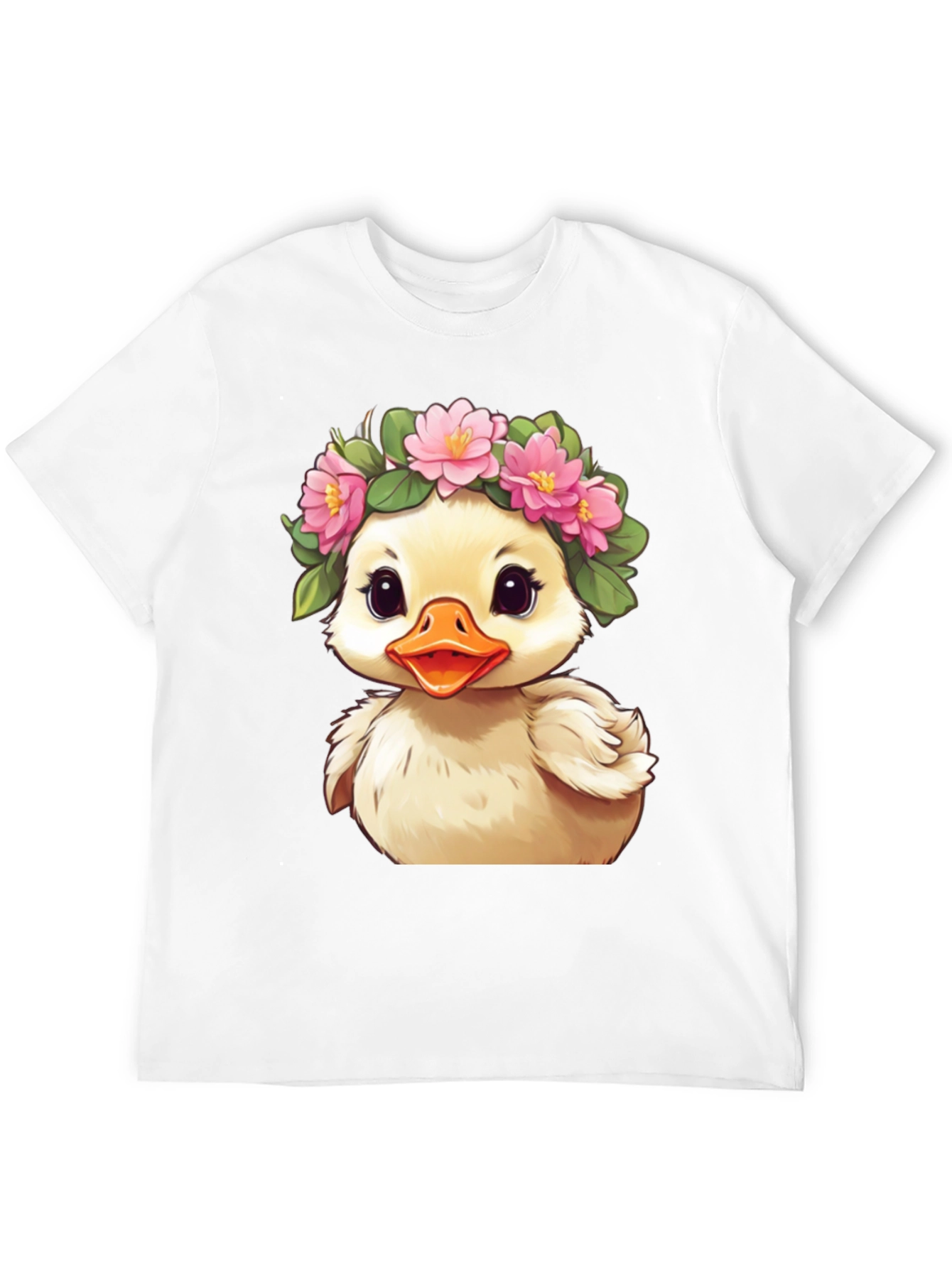 Duckling with Flower Crown Graphic Tee