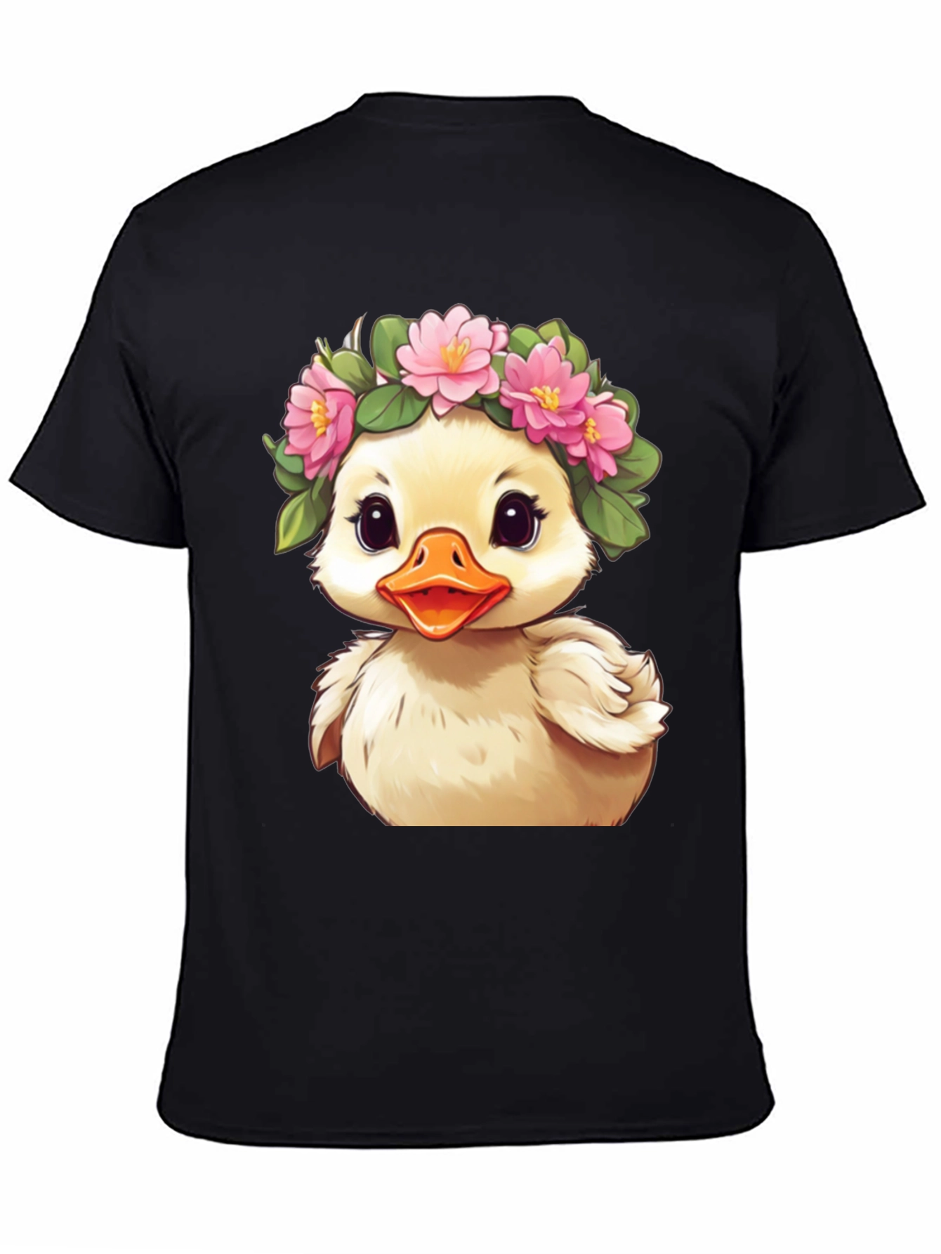 Duckling with Flower Crown Graphic Tee