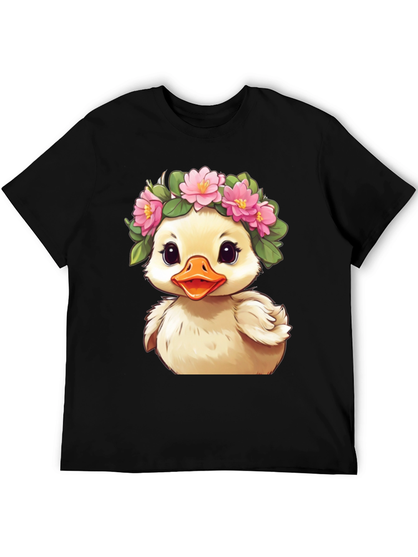 Duckling with Flower Crown Graphic Tee