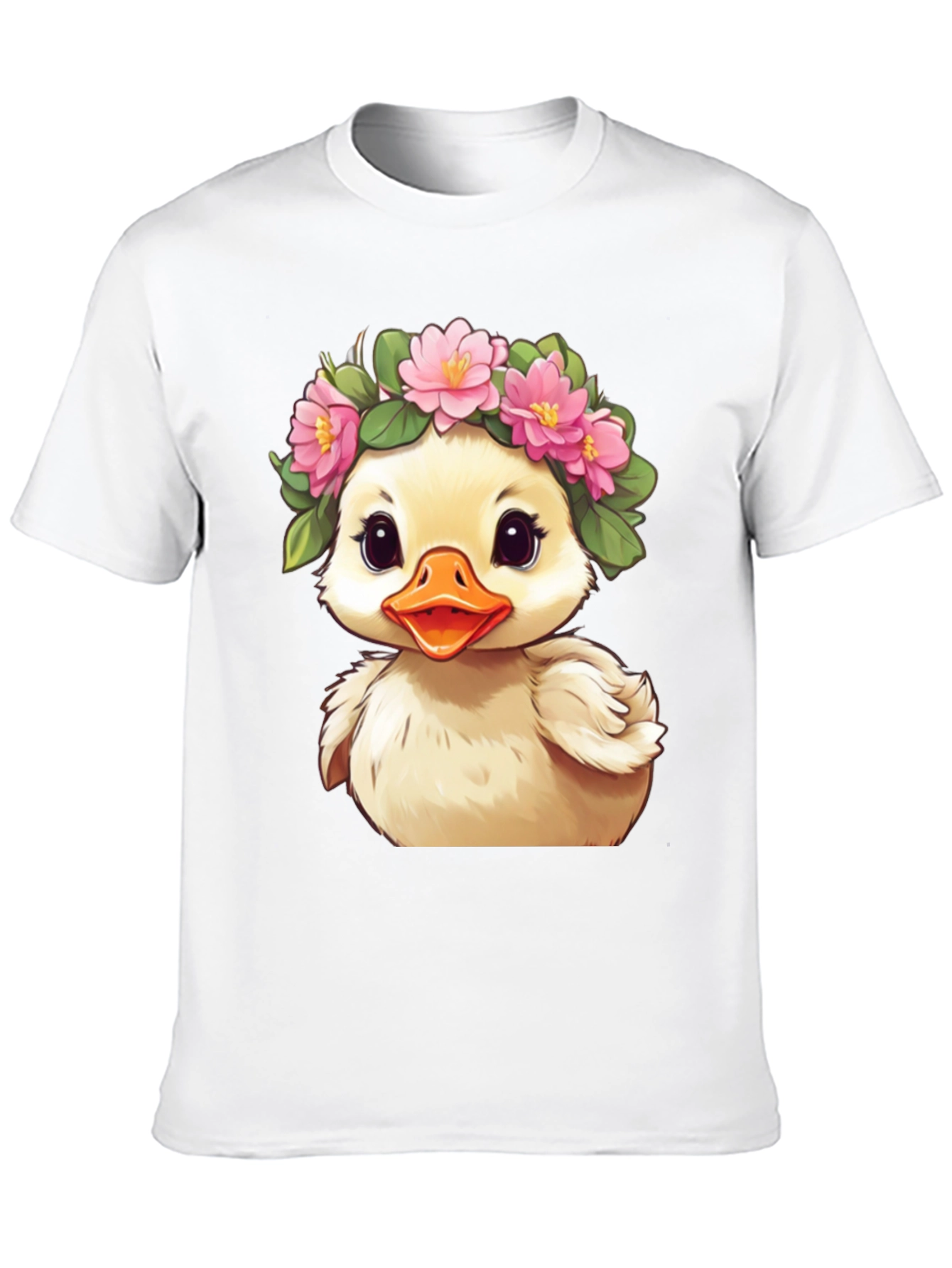 Duckling with Flower Crown Graphic Tee