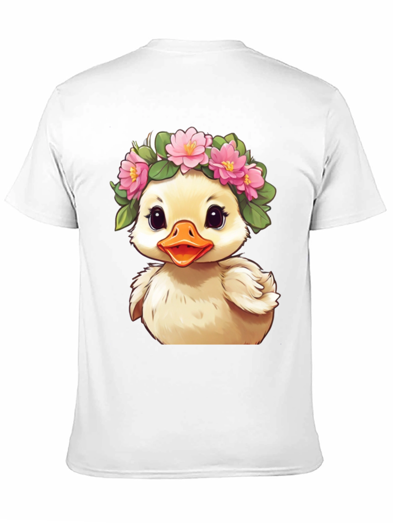 Duckling with Flower Crown Graphic Tee