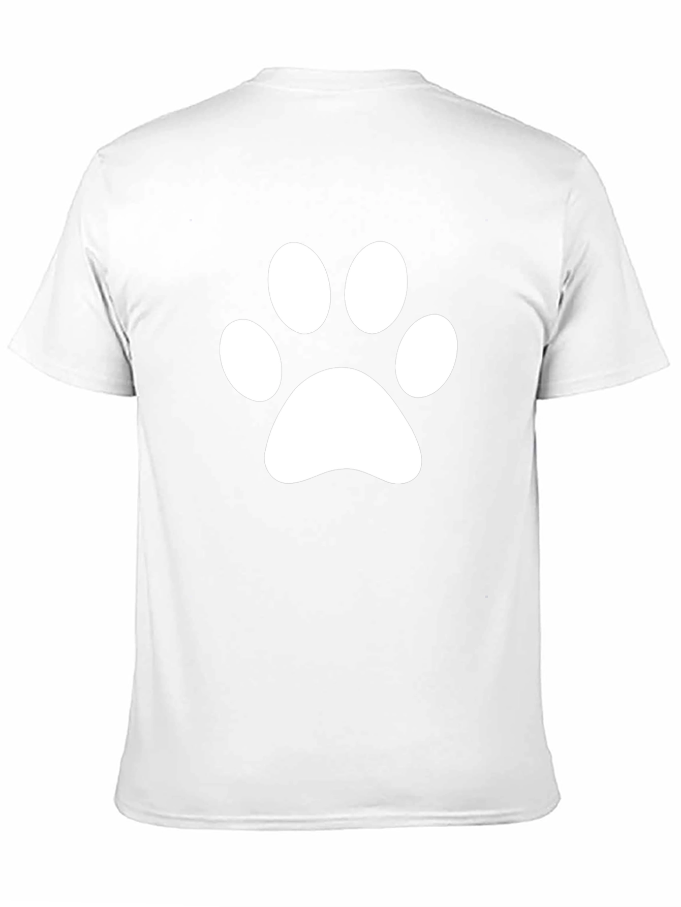 Paw Print T-Shirt - Black Cotton Blend