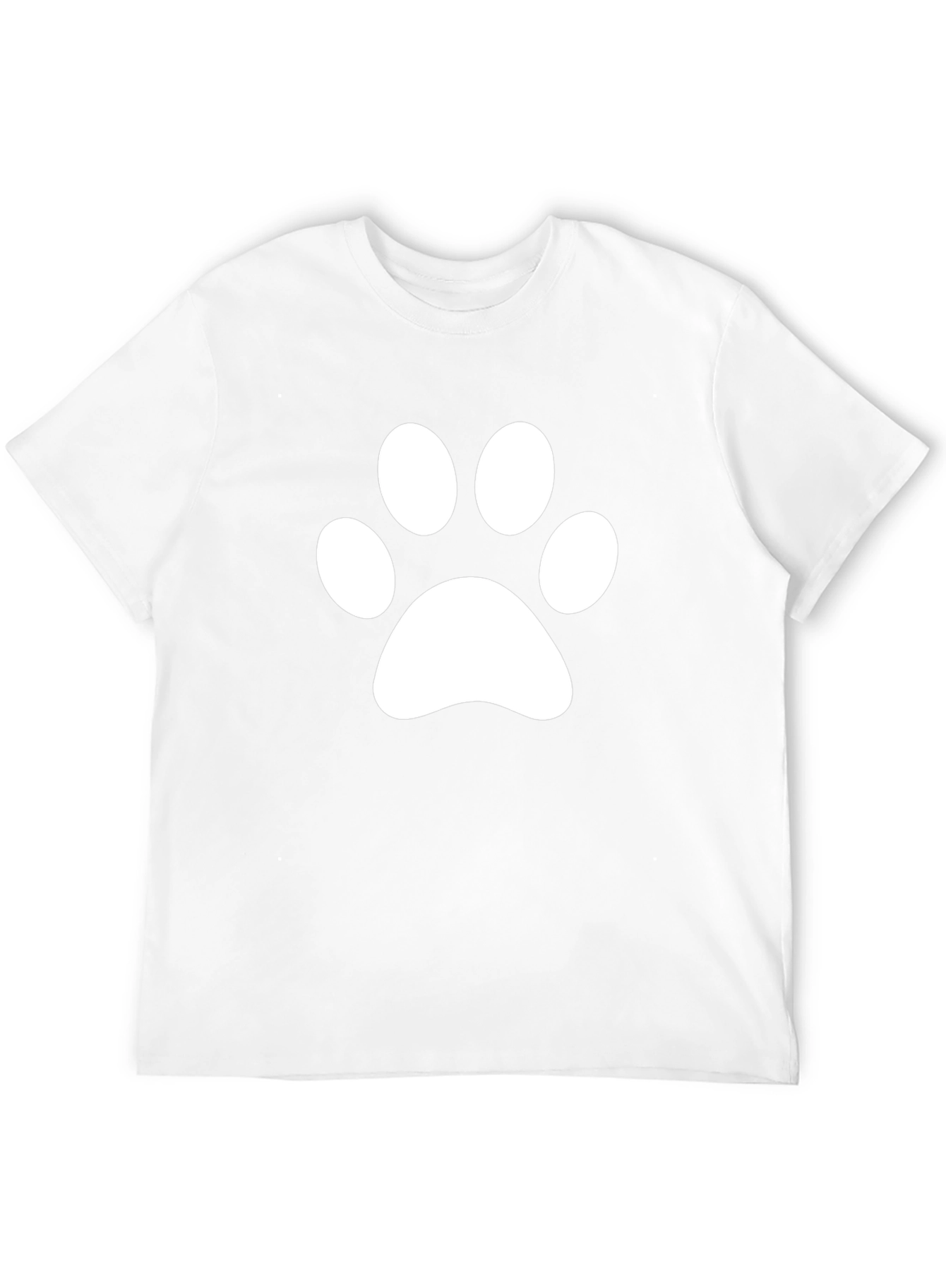Paw Print T-Shirt - Black Cotton Blend