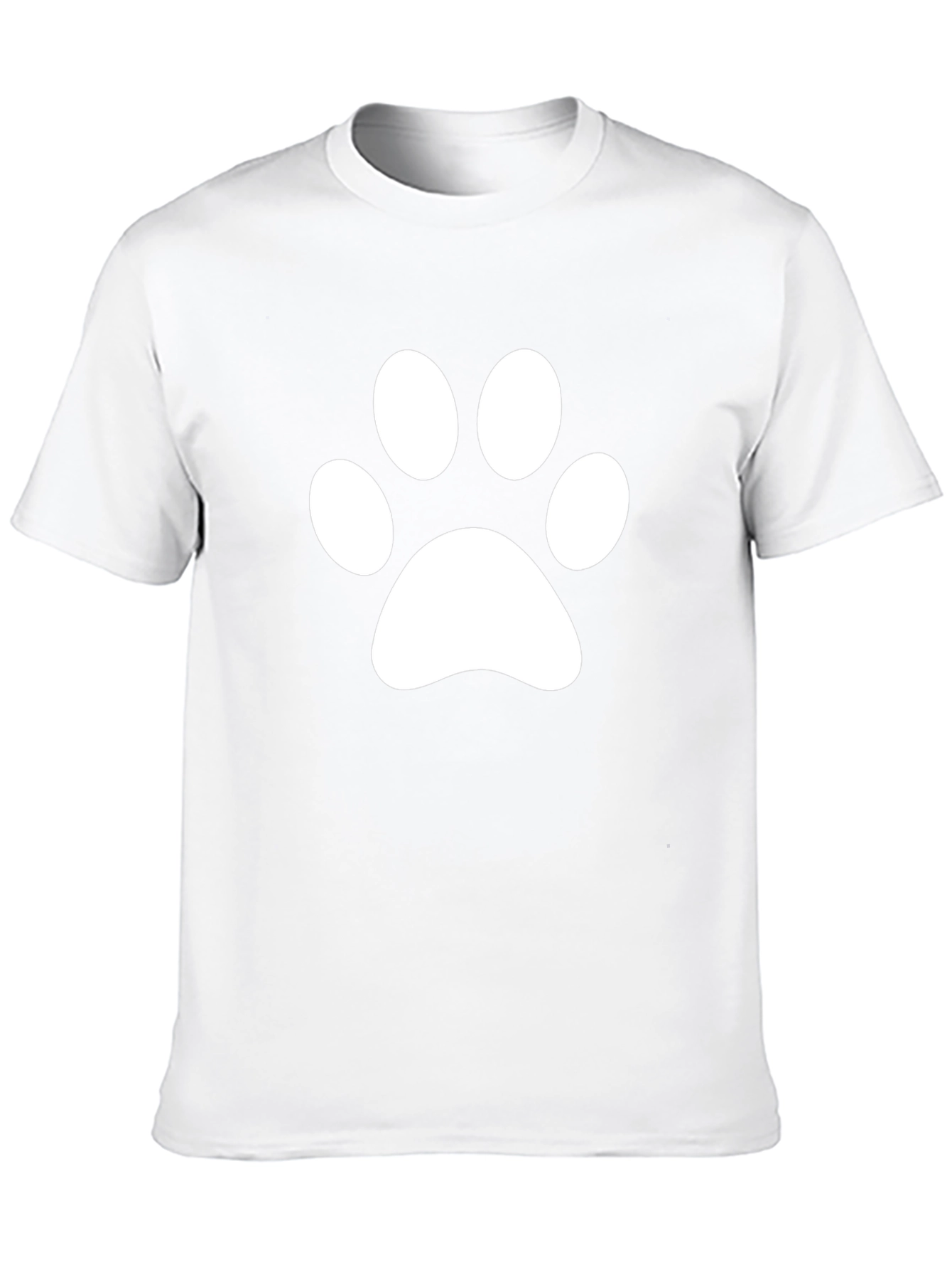 Paw Print T-Shirt - Black Cotton Blend