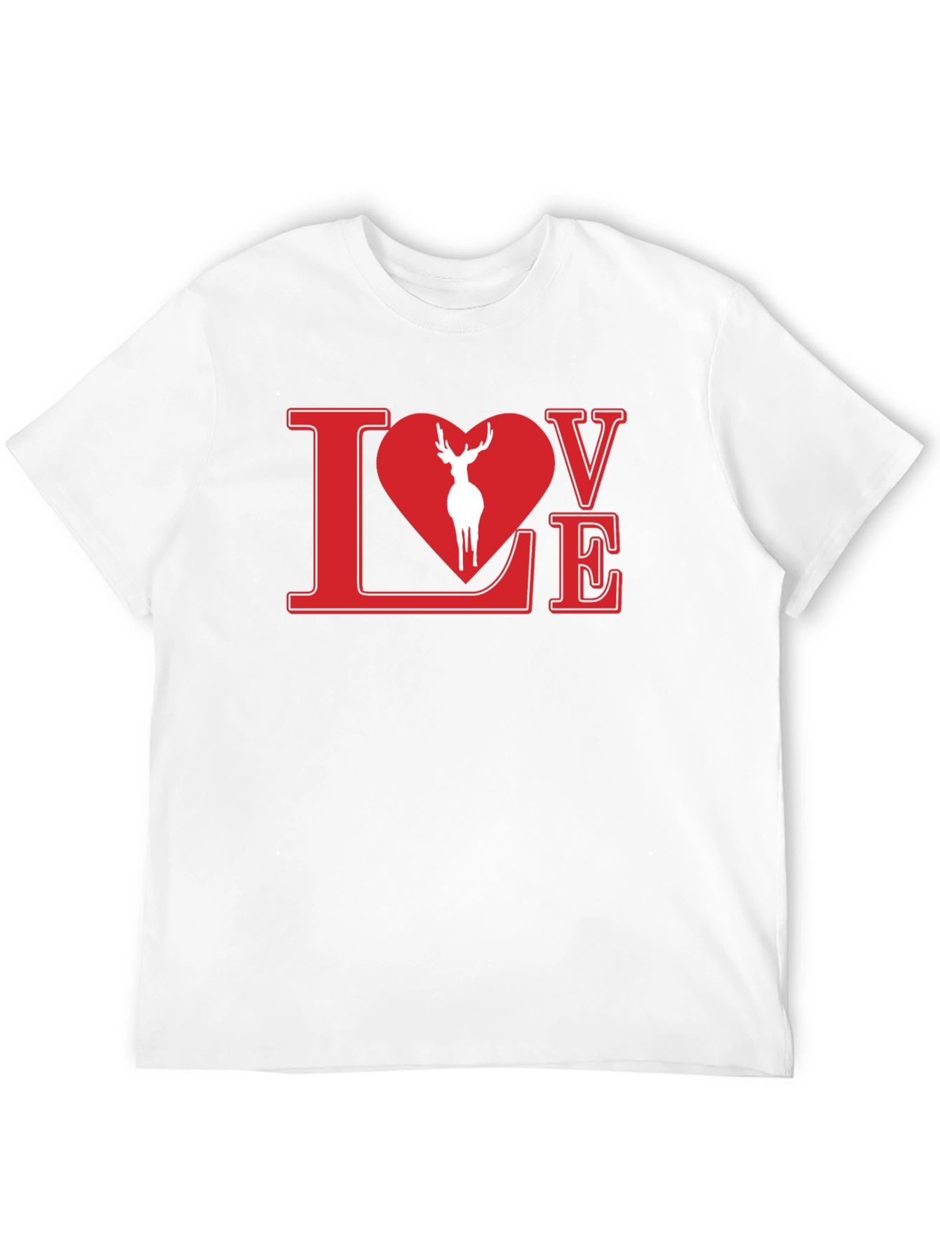 Love Deer Graphic Tee - Stylish Black Shirt