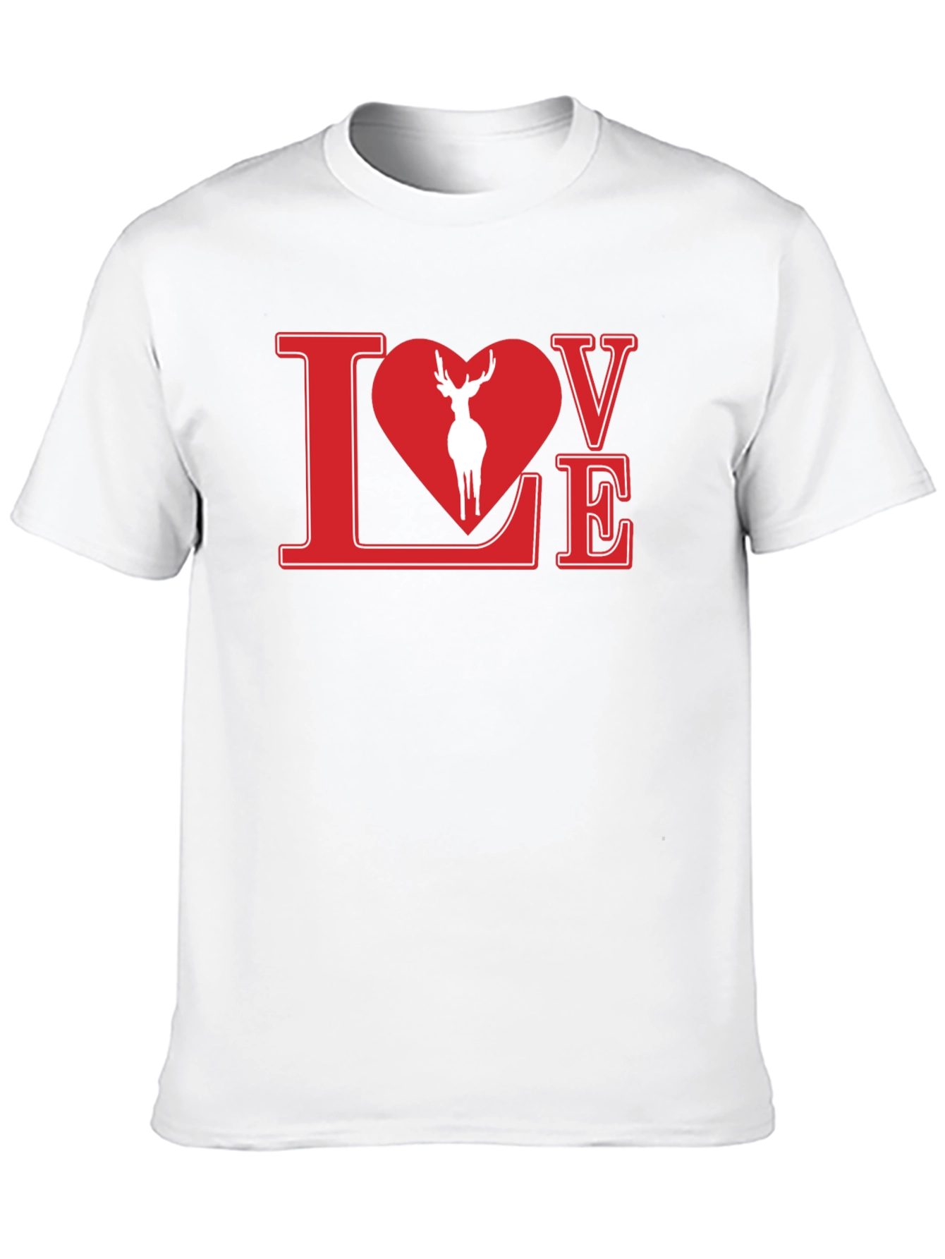 Love Deer Graphic Tee - Stylish Black Shirt