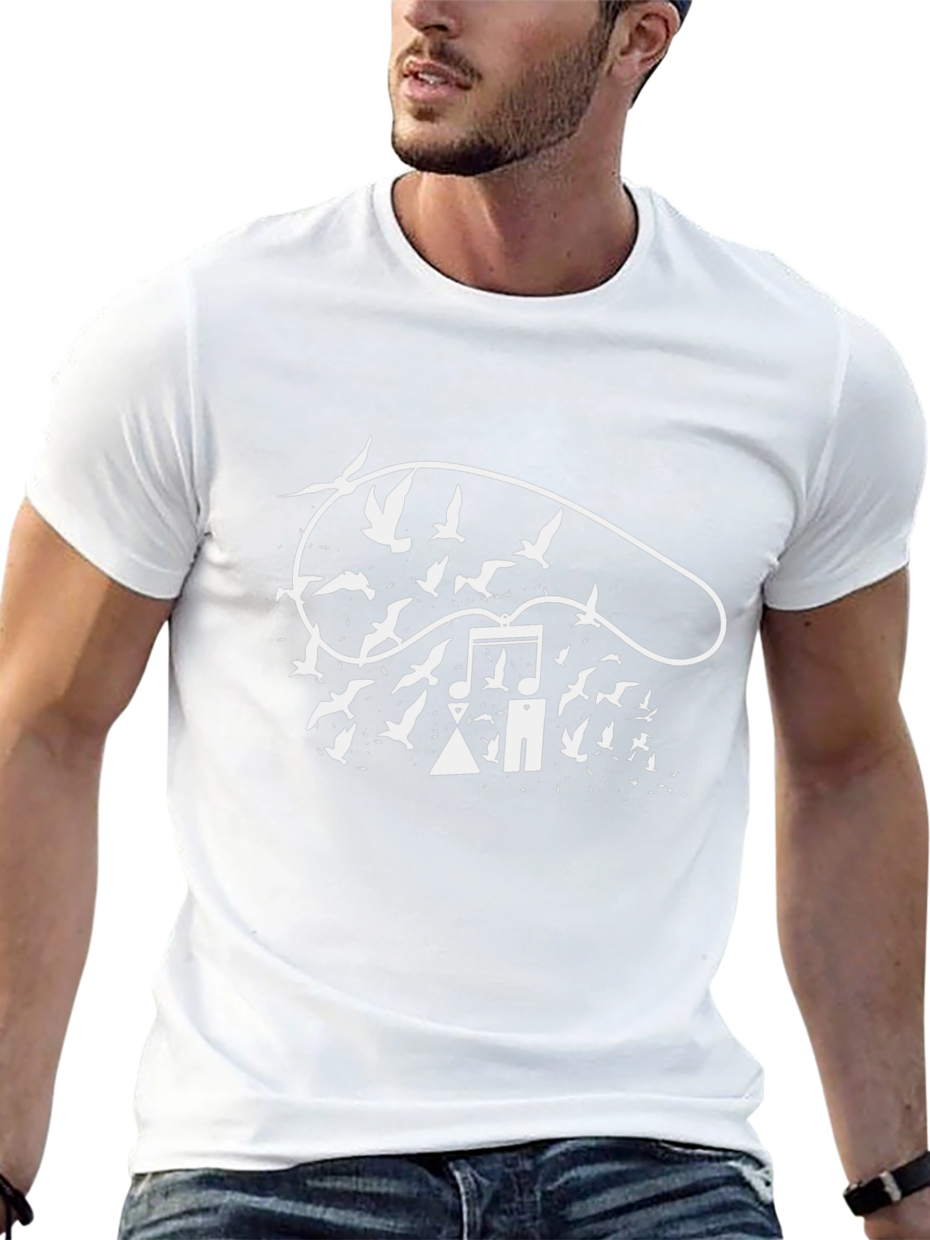 Birds & Music Black Graphic Tee
