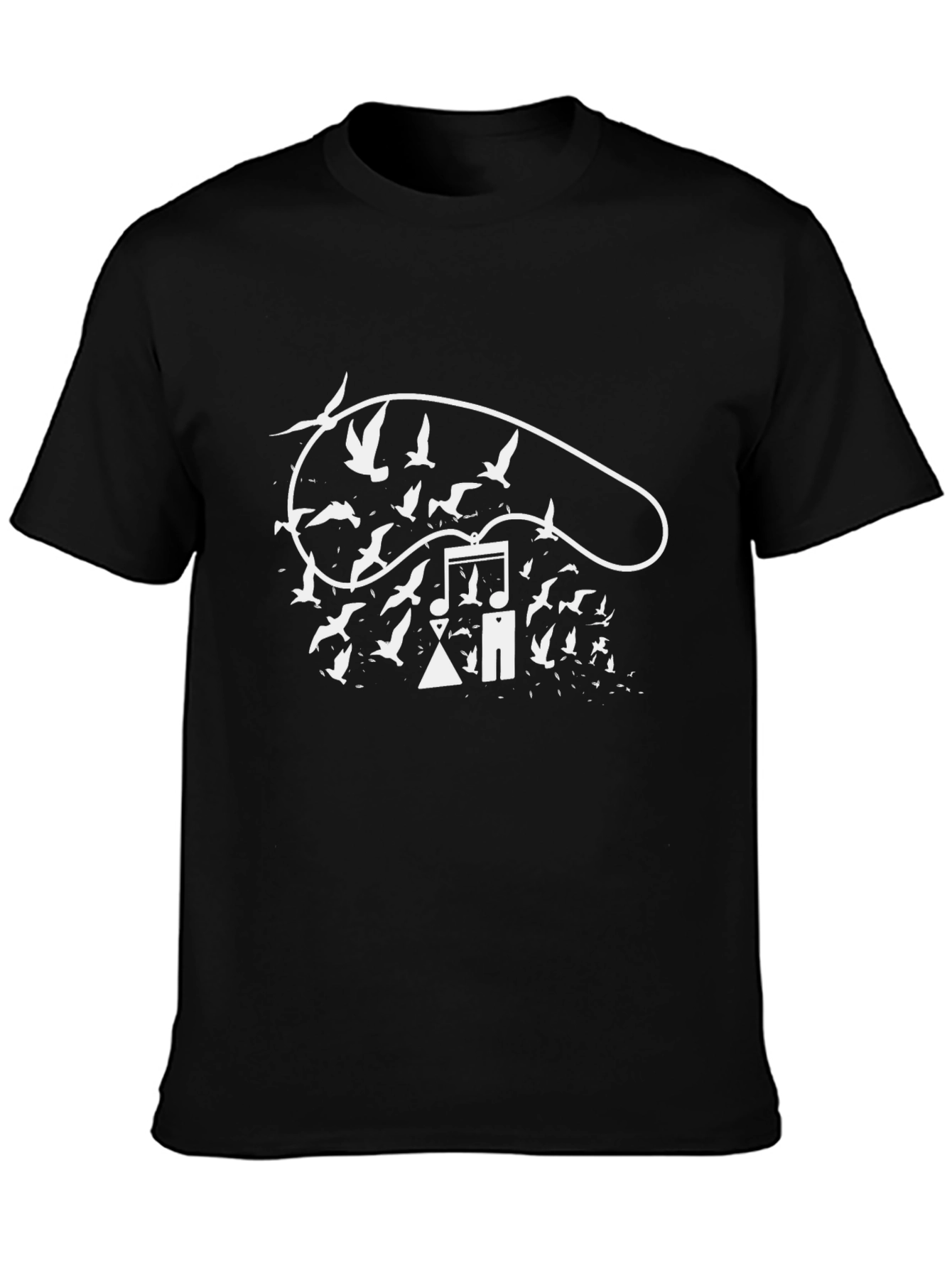 Birds & Music Black Graphic Tee