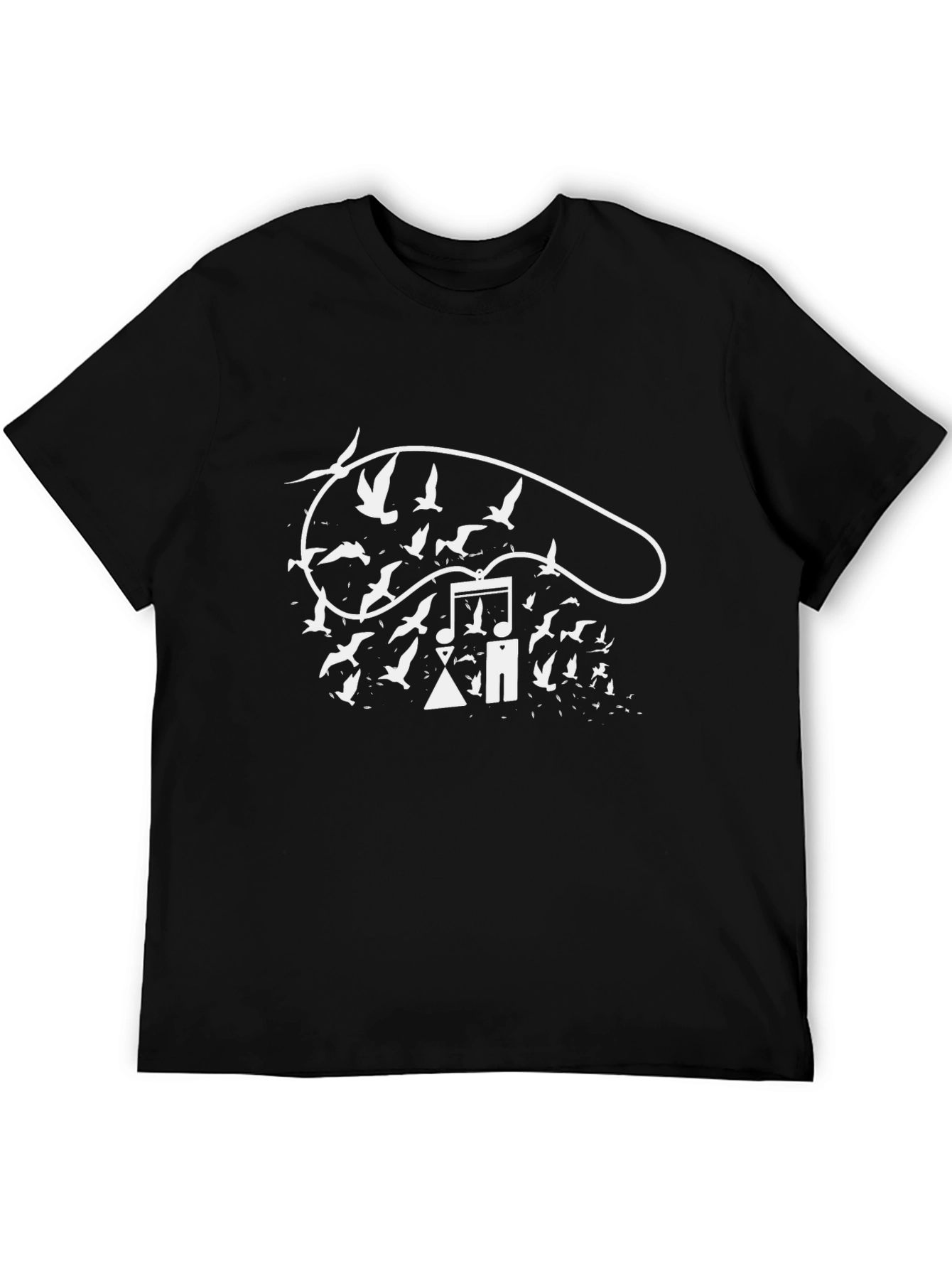 Birds & Music Black Graphic Tee
