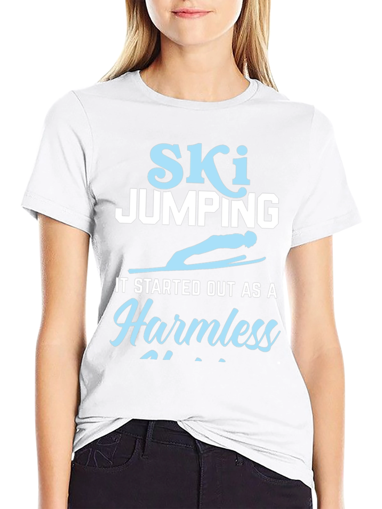 Ski Jumping Harmless T-Shirt - Funny Skiing Tee