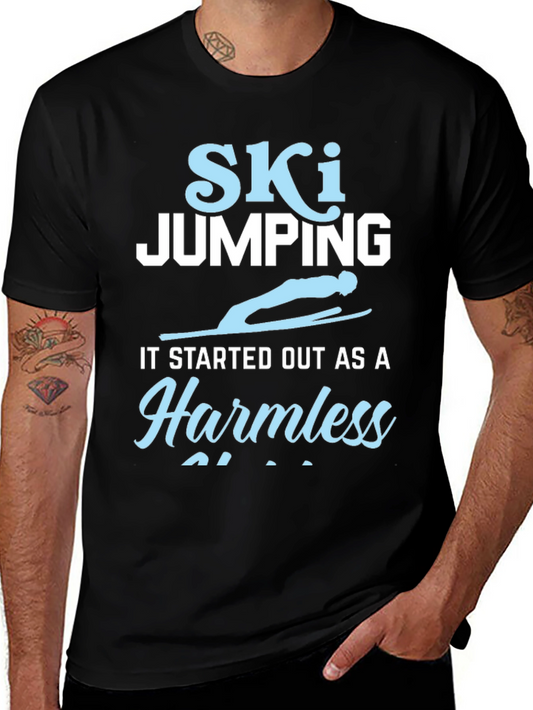 Ski Jumping Harmless T-Shirt - Funny Skiing Tee