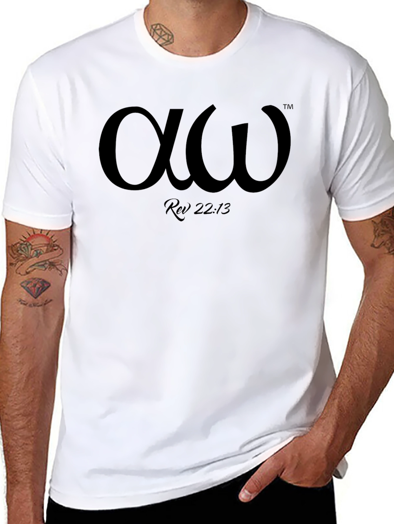 Alpha Omega Rev 22:13 T-Shirt - Christian Graphic Tee