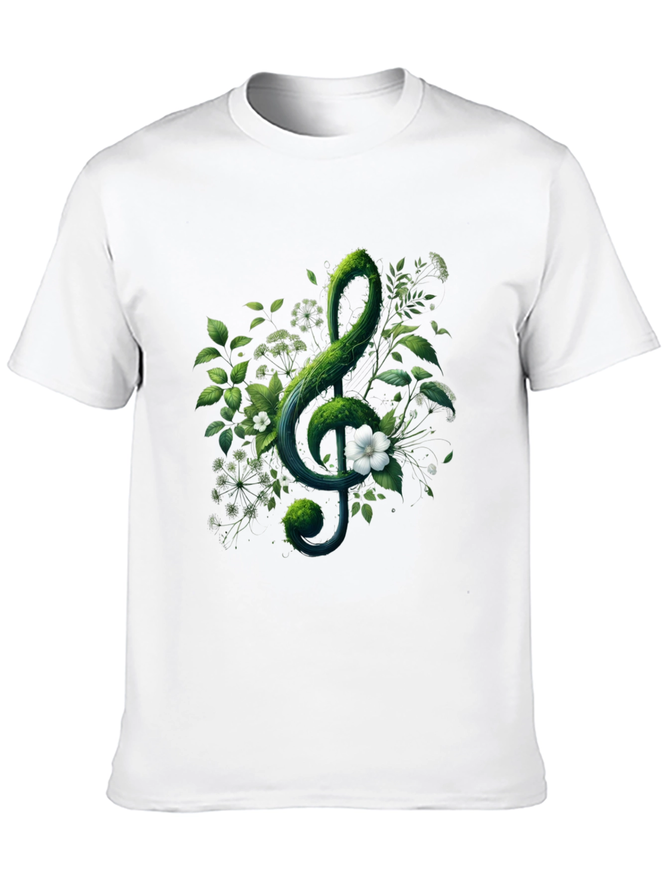 Nature Treble Clef Black T-Shirt