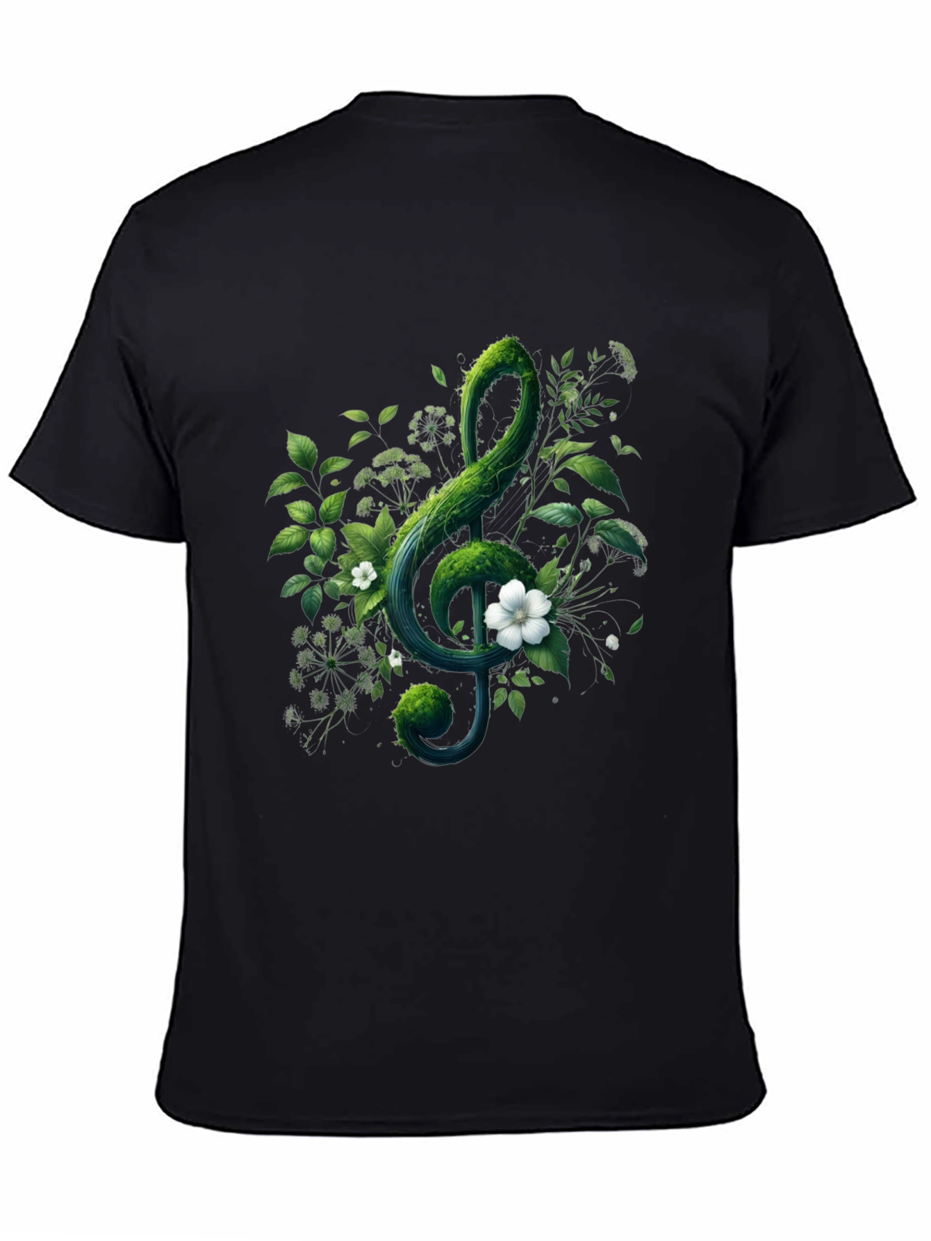 Nature Treble Clef Black T-Shirt