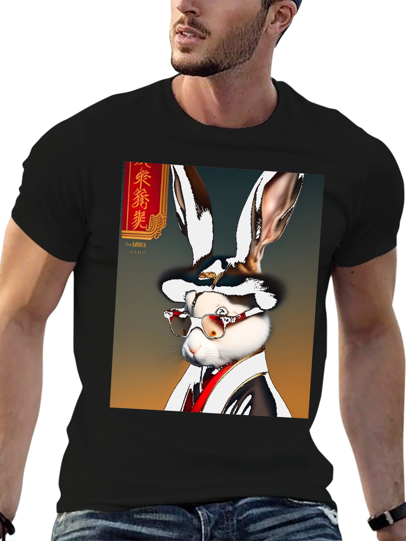 Rabbit Art Graphic T-Shirt
