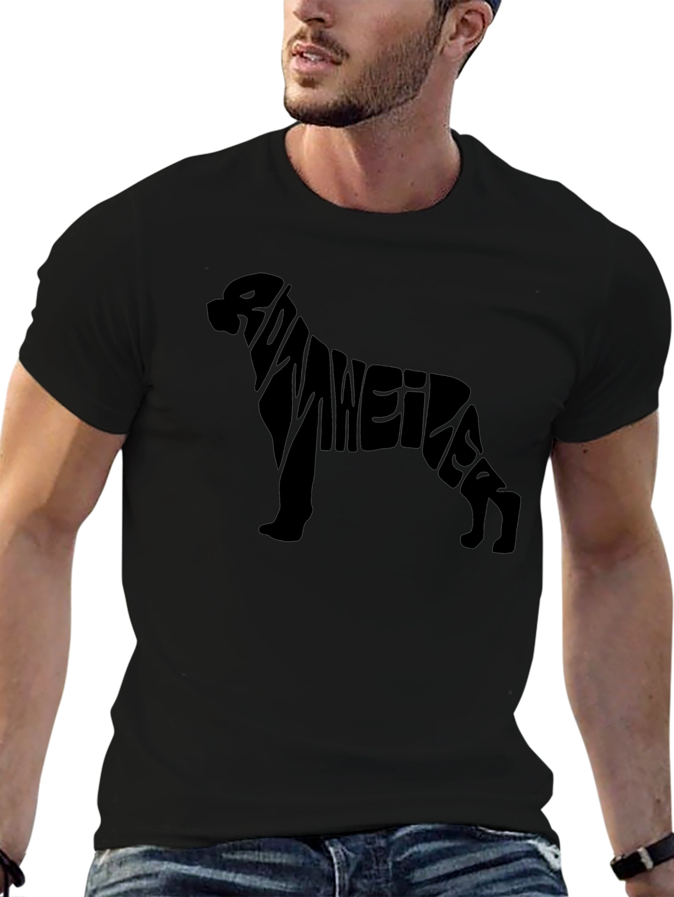 Rottweiler Dog Breed Silhouette T-Shirt