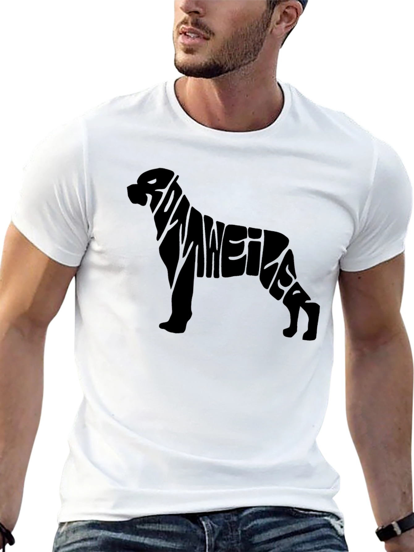 Rottweiler Dog Breed Silhouette T-Shirt