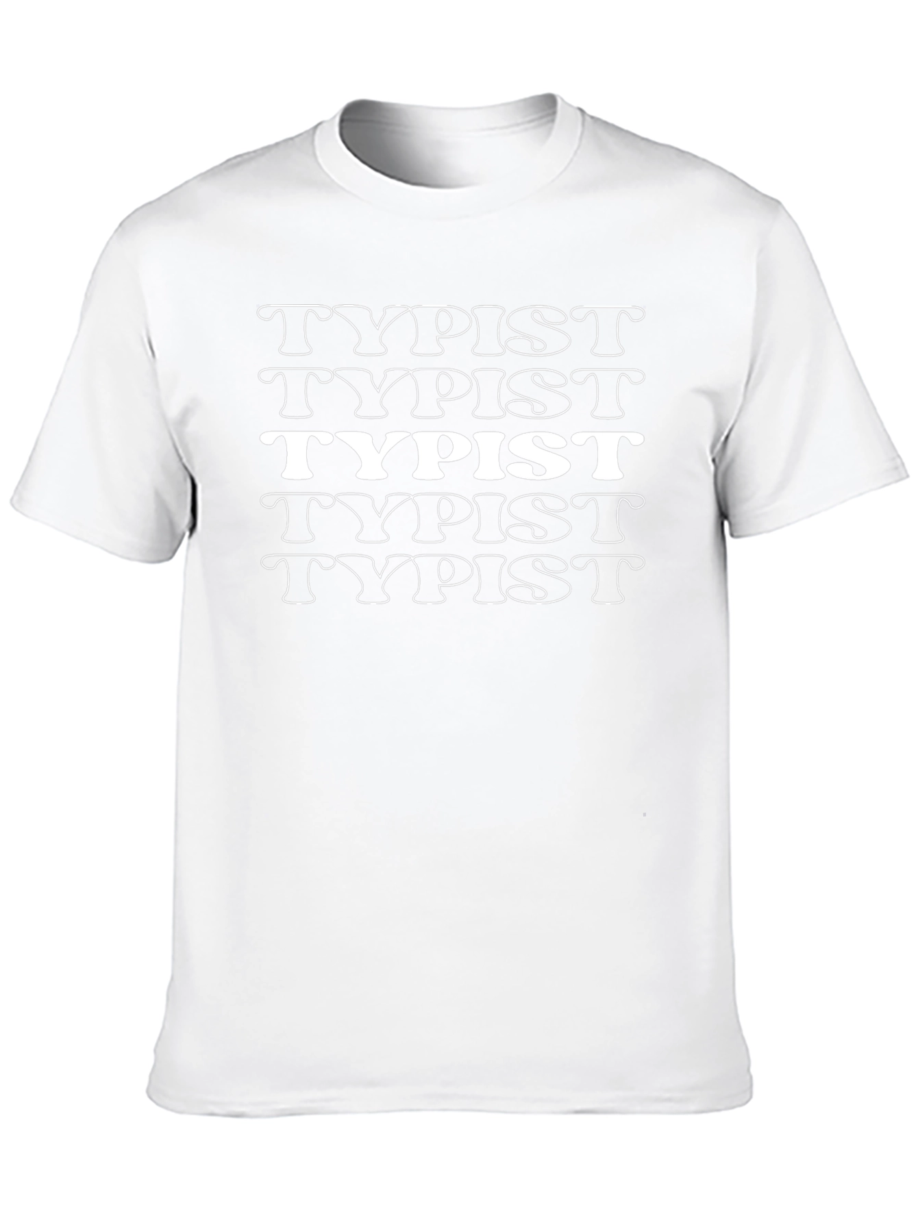 Typist T-Shirt - Retro Style Black Tee