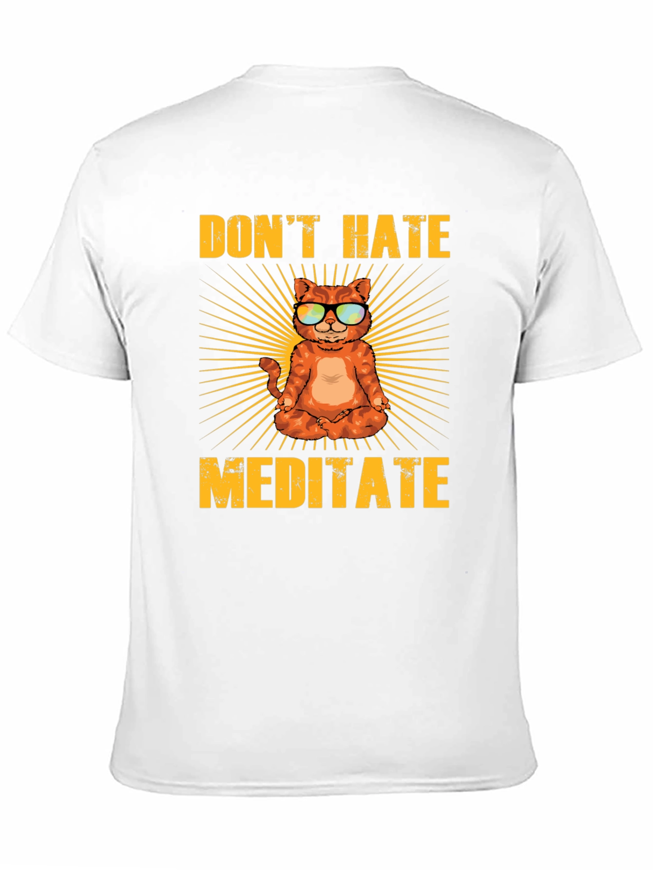 Dont Hate Meditate T-Shirt - Yoga Cat
