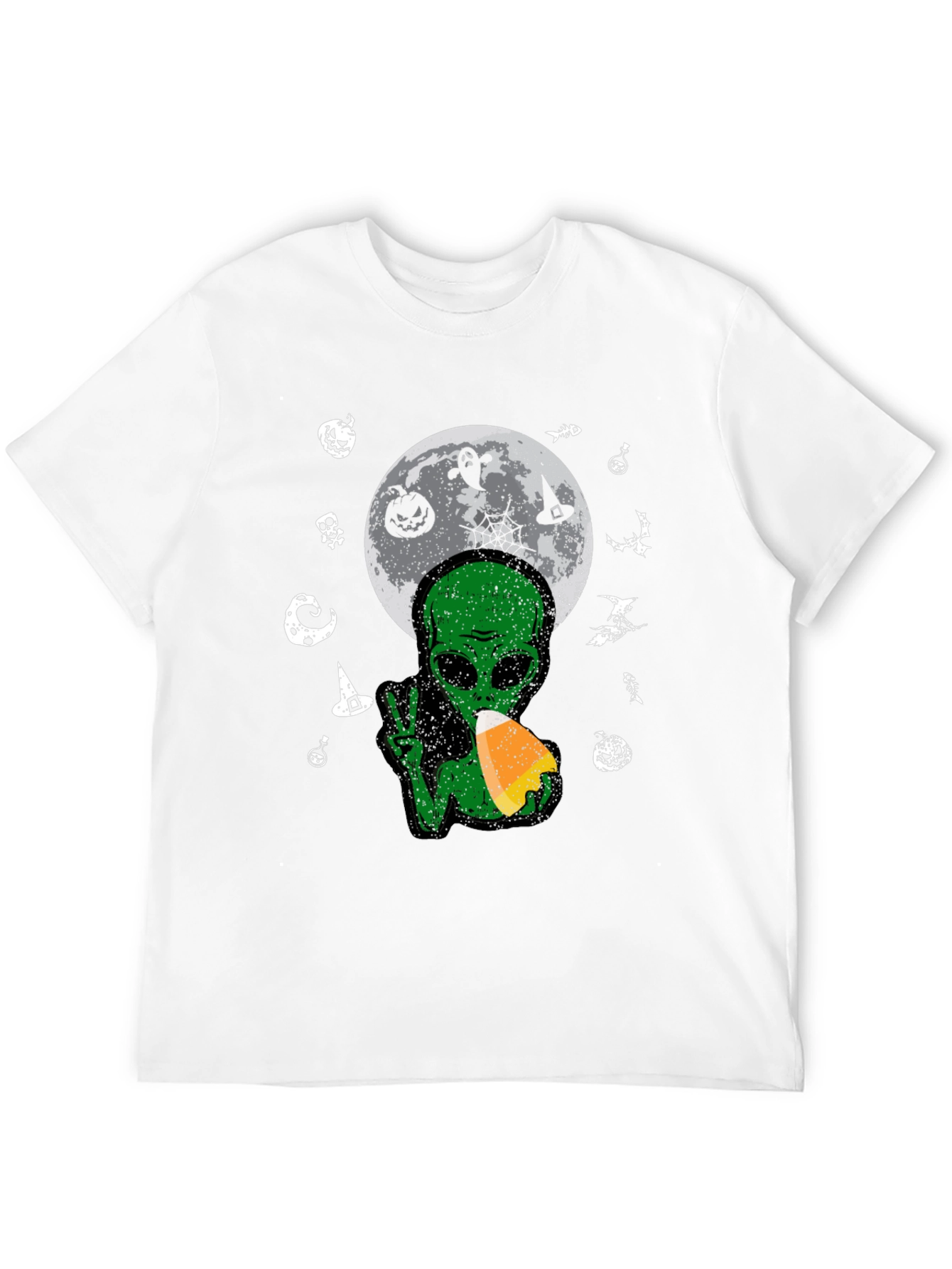 Alien Halloween Moon T-Shirt