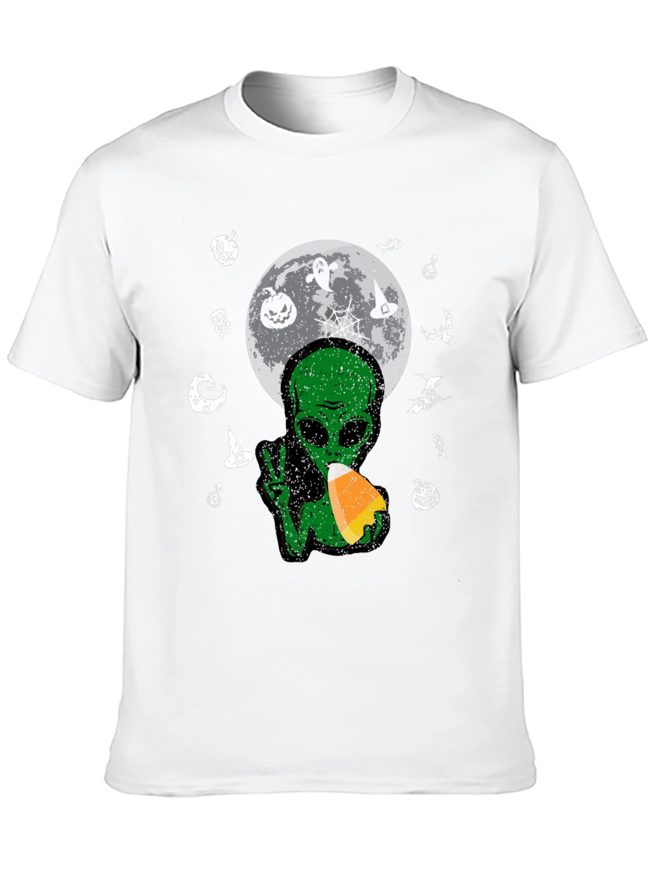 Alien Halloween Moon T-Shirt