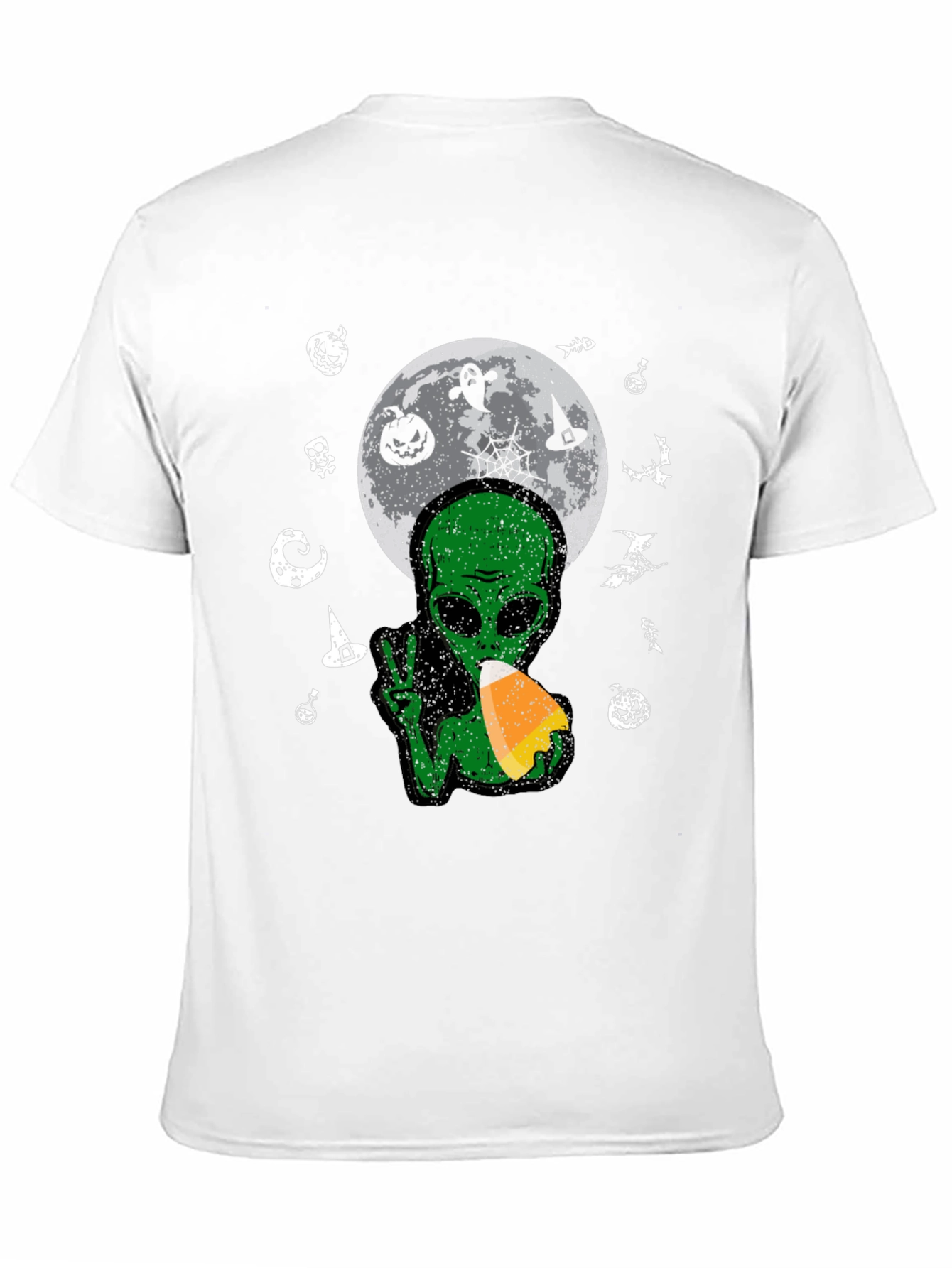 Alien Halloween Moon T-Shirt