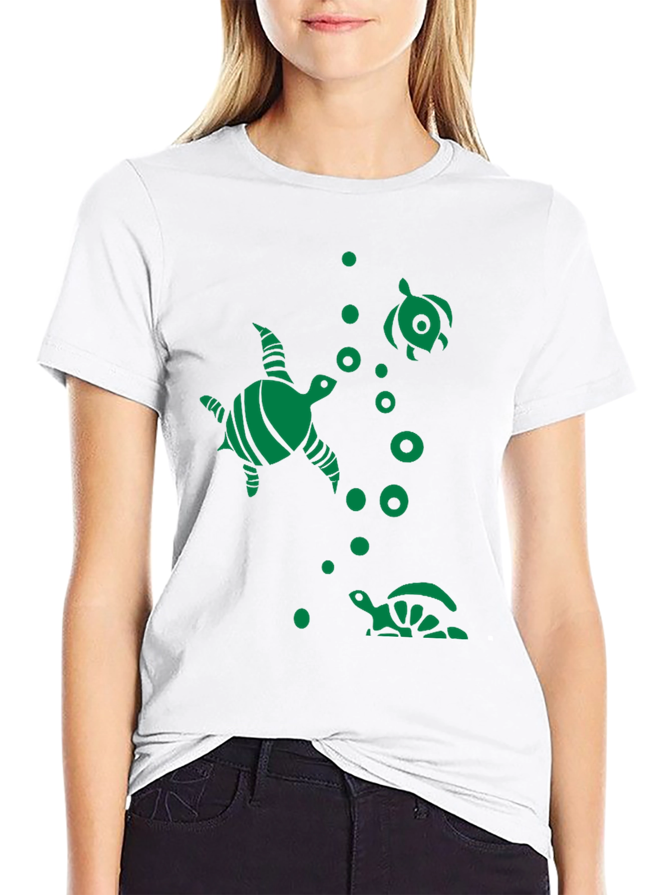 Turtle Graphic Black T-Shirt