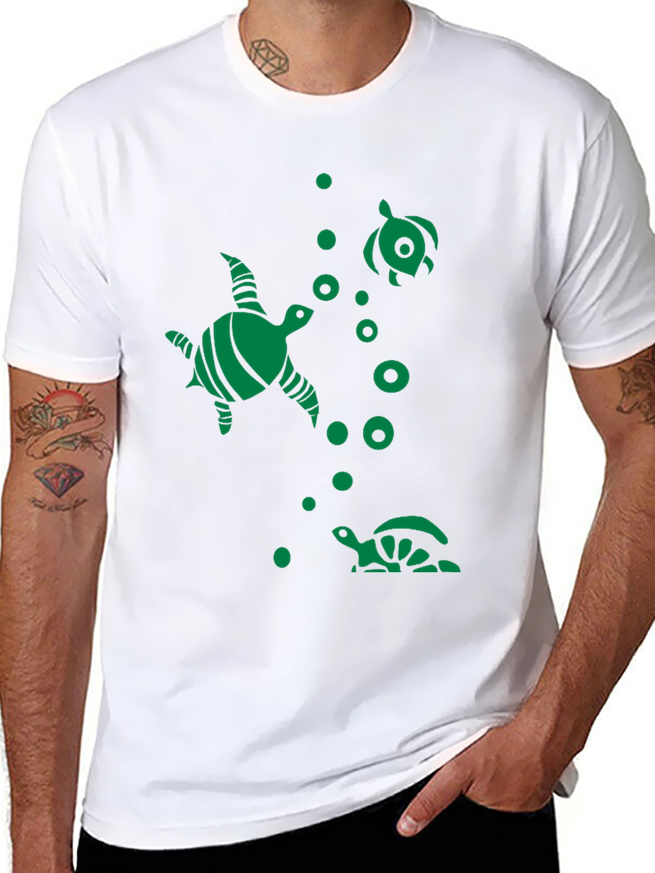Turtle Graphic Black T-Shirt