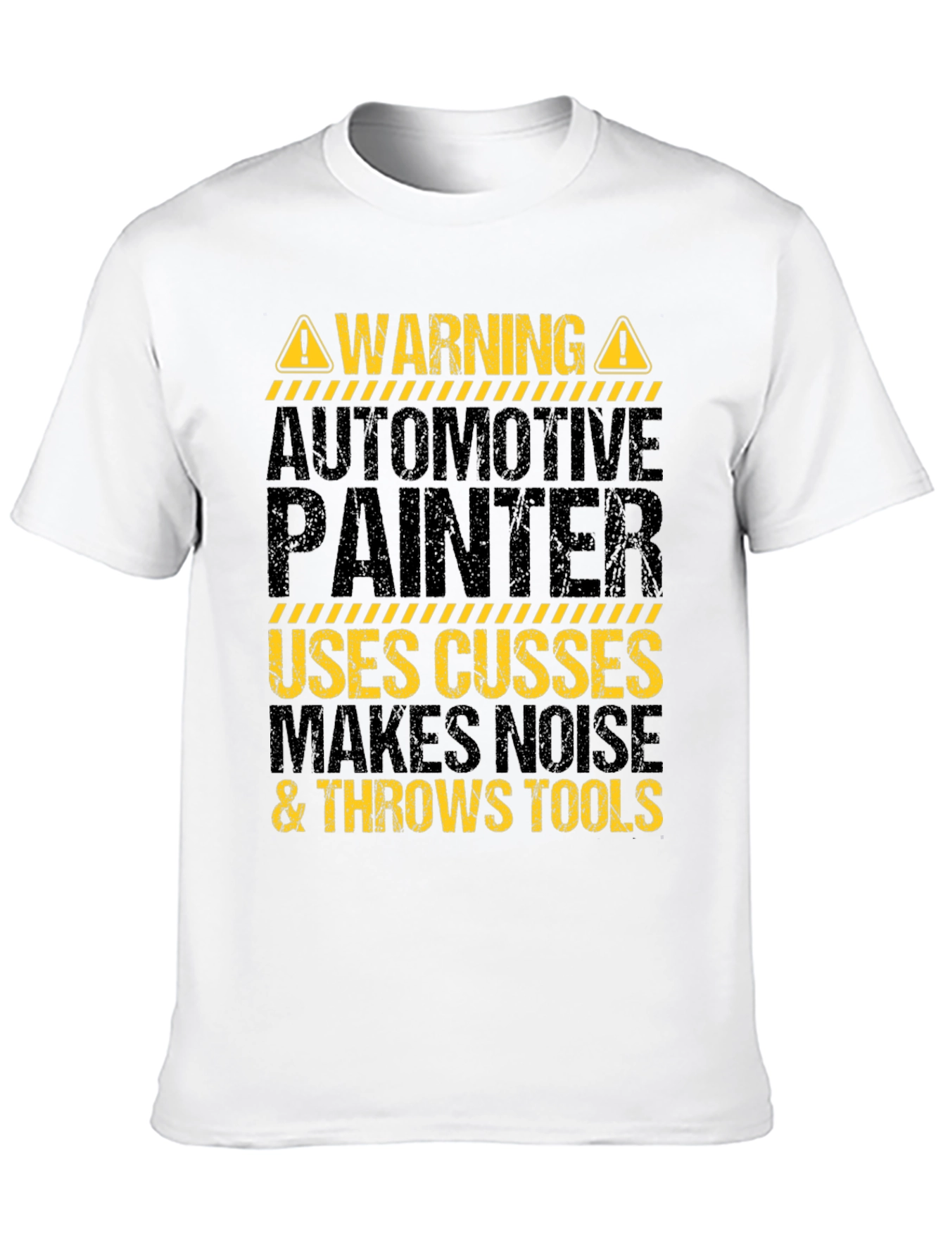 Warning Automotive Painter Black Graphic Tee
