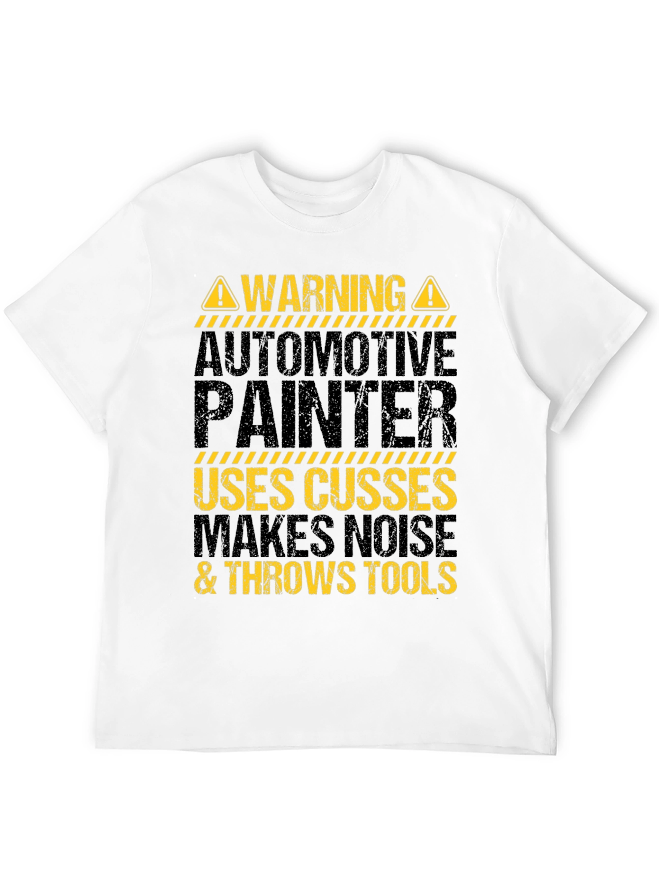 Warning Automotive Painter Black Graphic Tee