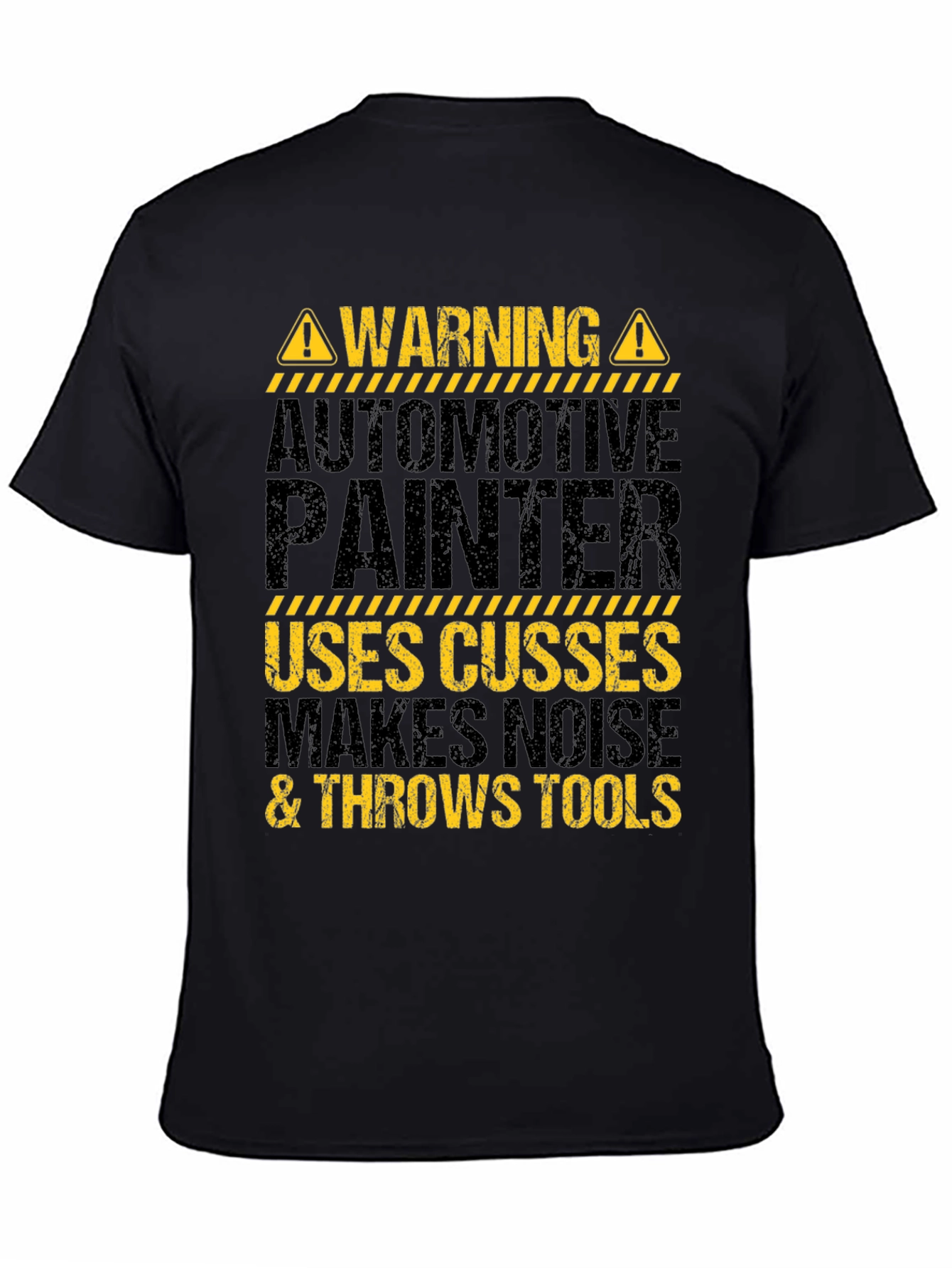 Warning Automotive Painter Black Graphic Tee