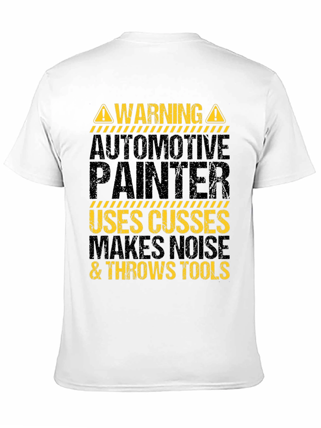 Warning Automotive Painter Black Graphic Tee