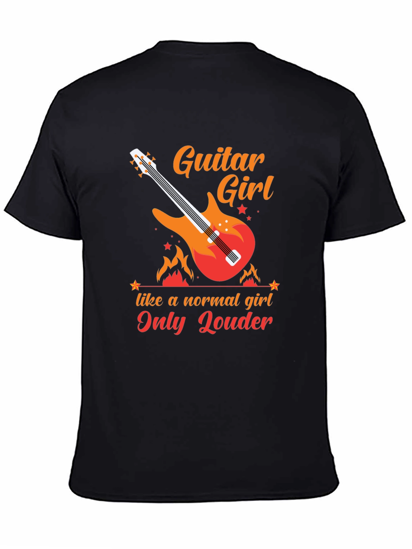Guitar Girl Graphic Tee - Rocker T-Shirt