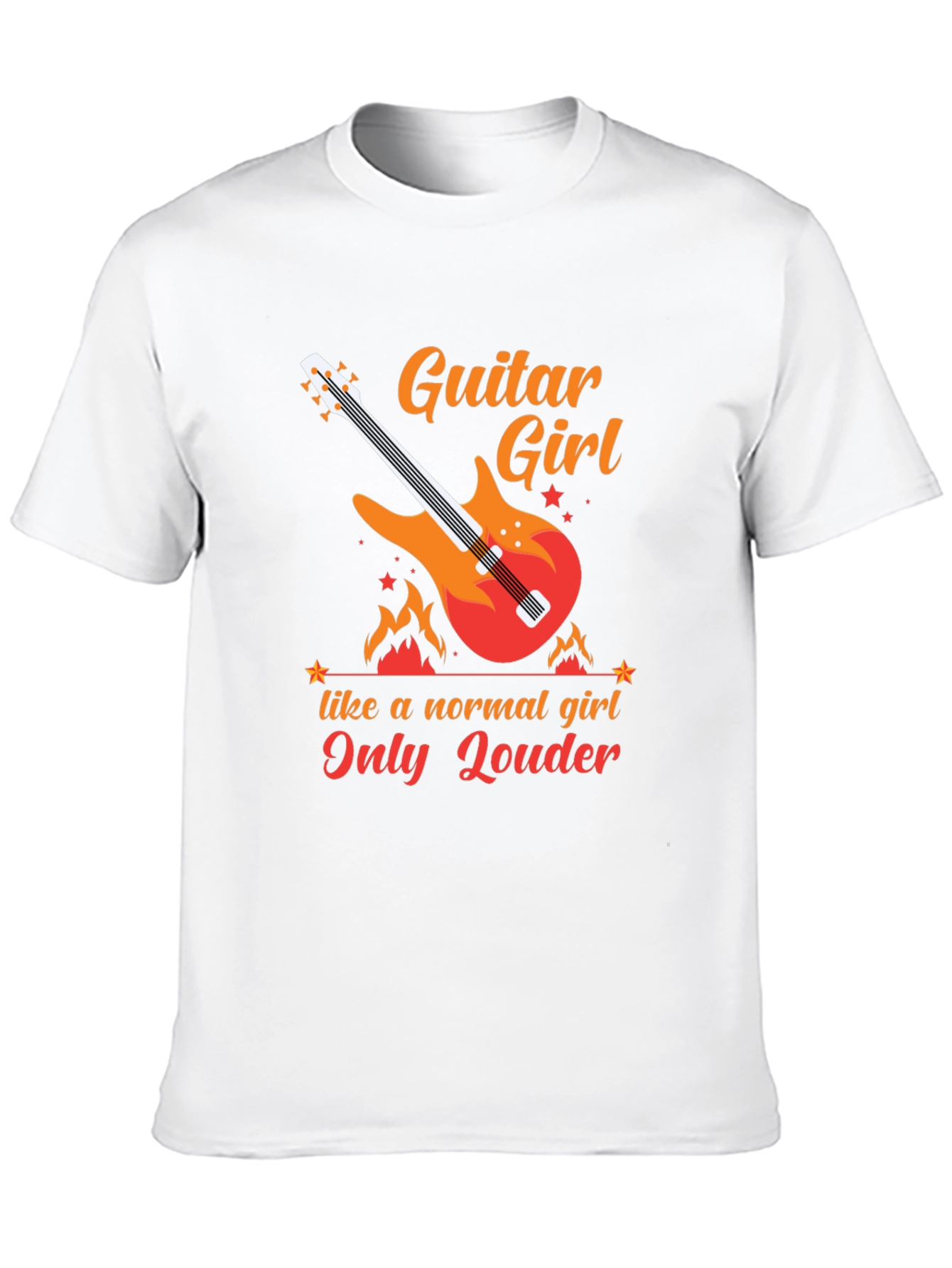 Guitar Girl Graphic Tee - Rocker T-Shirt