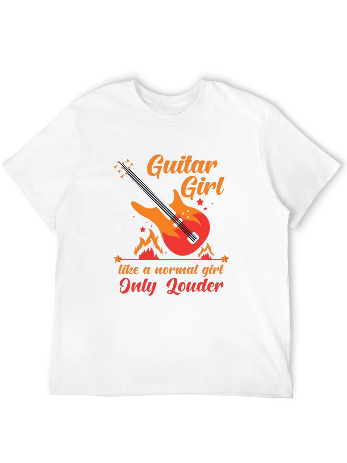 Guitar Girl Graphic Tee - Rocker T-Shirt