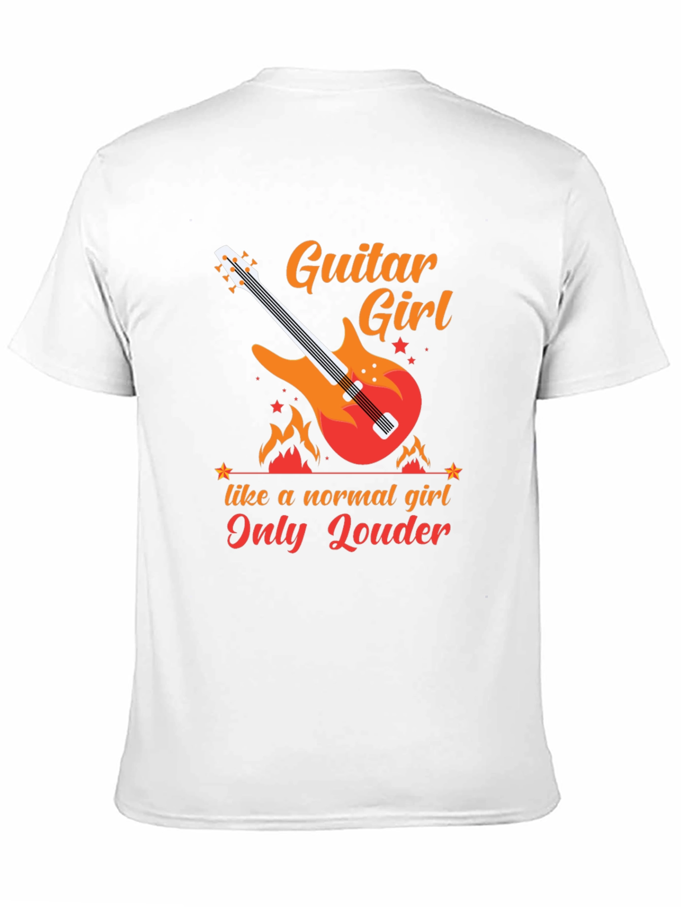 Guitar Girl Graphic Tee - Rocker T-Shirt