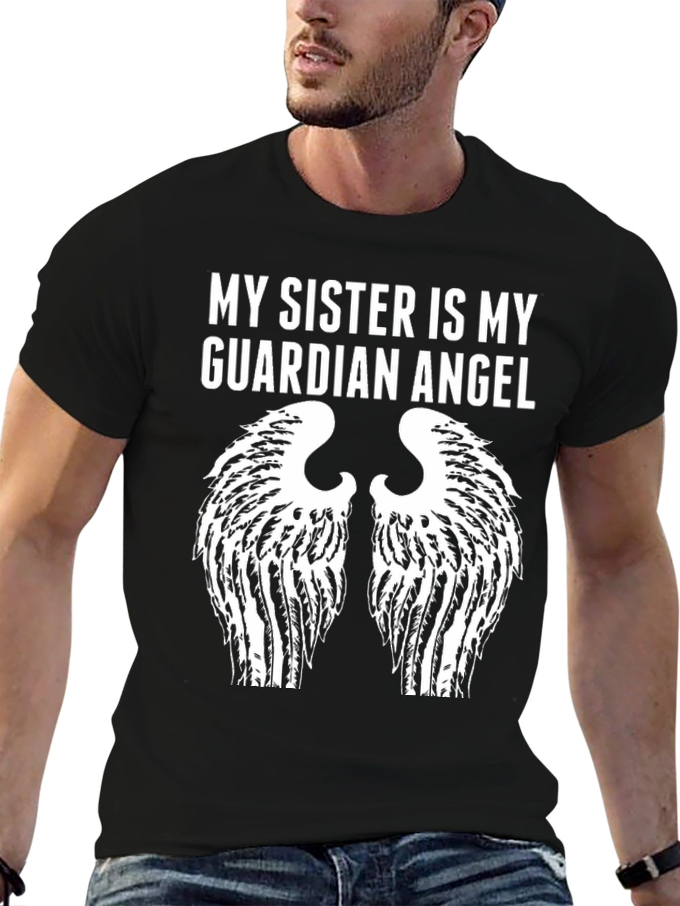 My Sister Is My Guardian Angel Graphic Tee