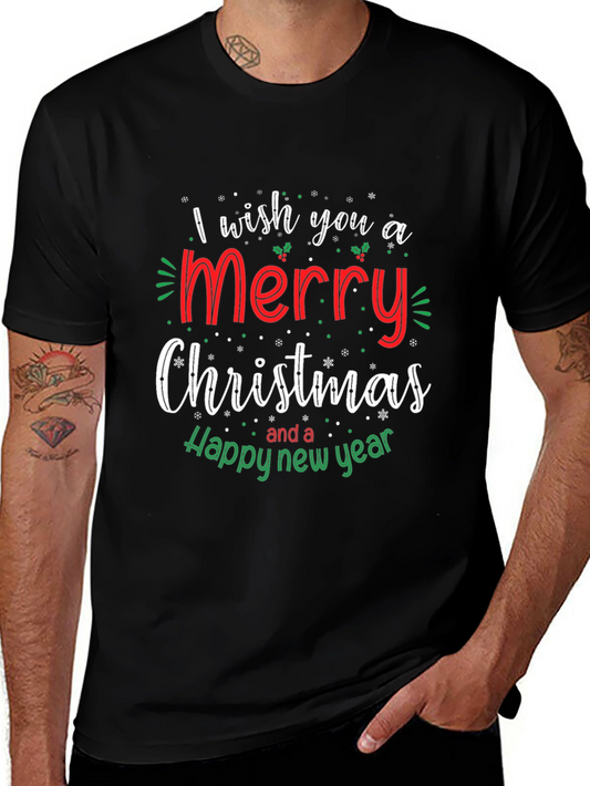 Merry Christmas & Happy New Year Black T-Shirt