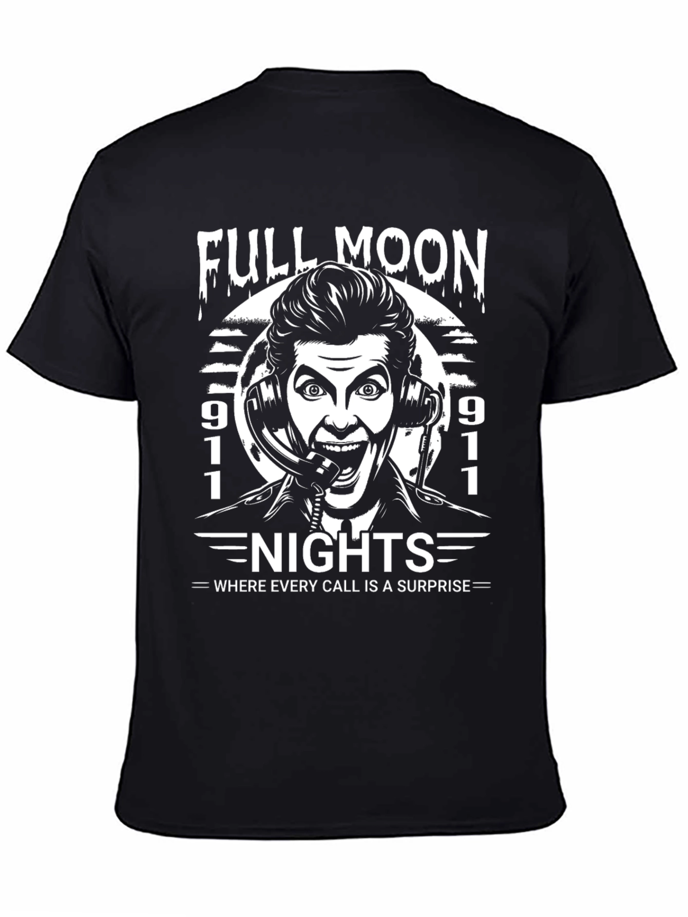 Full Moon Nights 911 Dispatcher T-Shirt