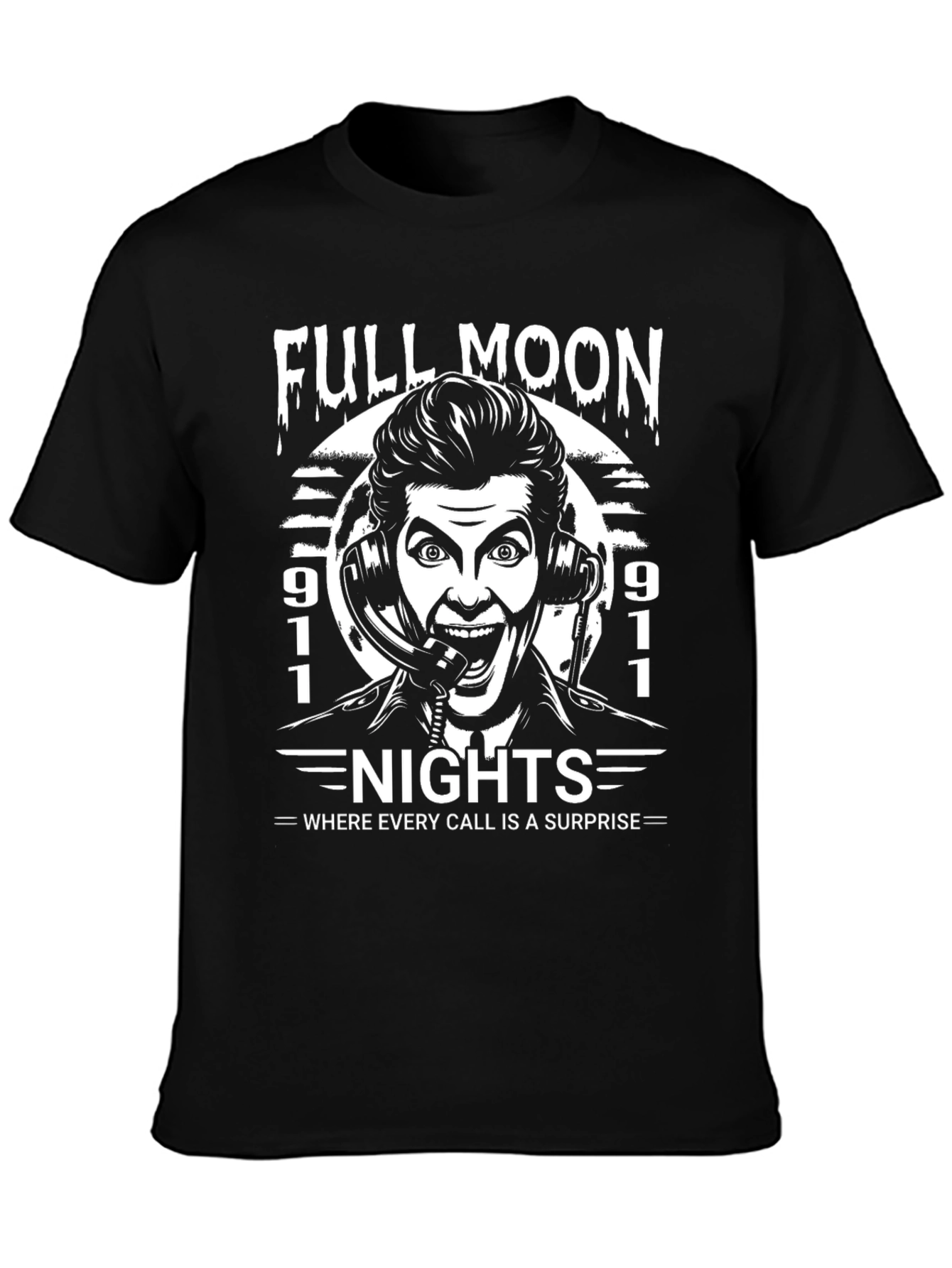 Full Moon Nights 911 Dispatcher T-Shirt