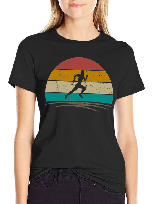 Retro Runner Graphic Tee - Vintage Style Running T-Shirt