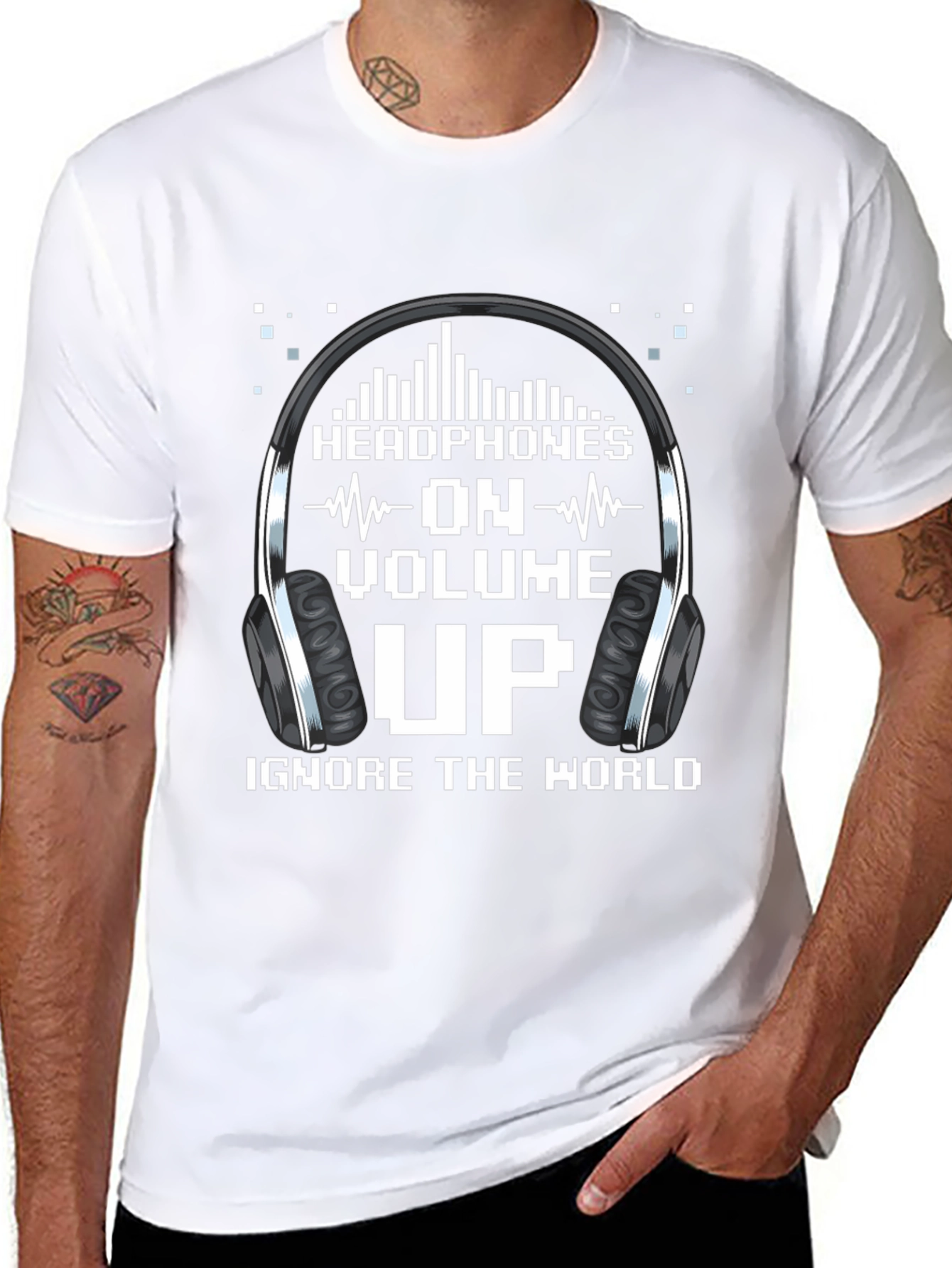 Headphones On Volume Up T-Shirt