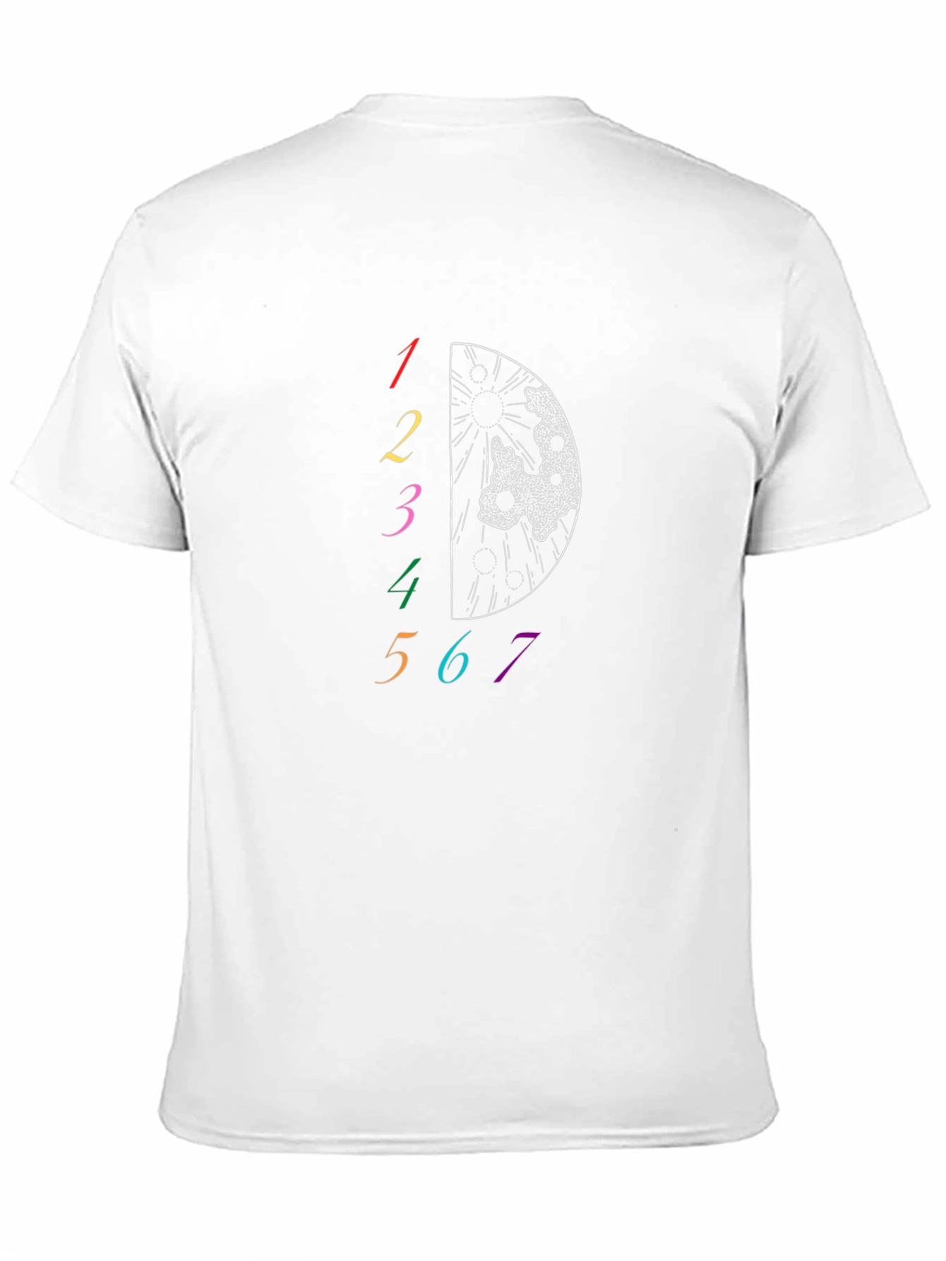 Cosmic Half-Circle Graphic Tee - Black
