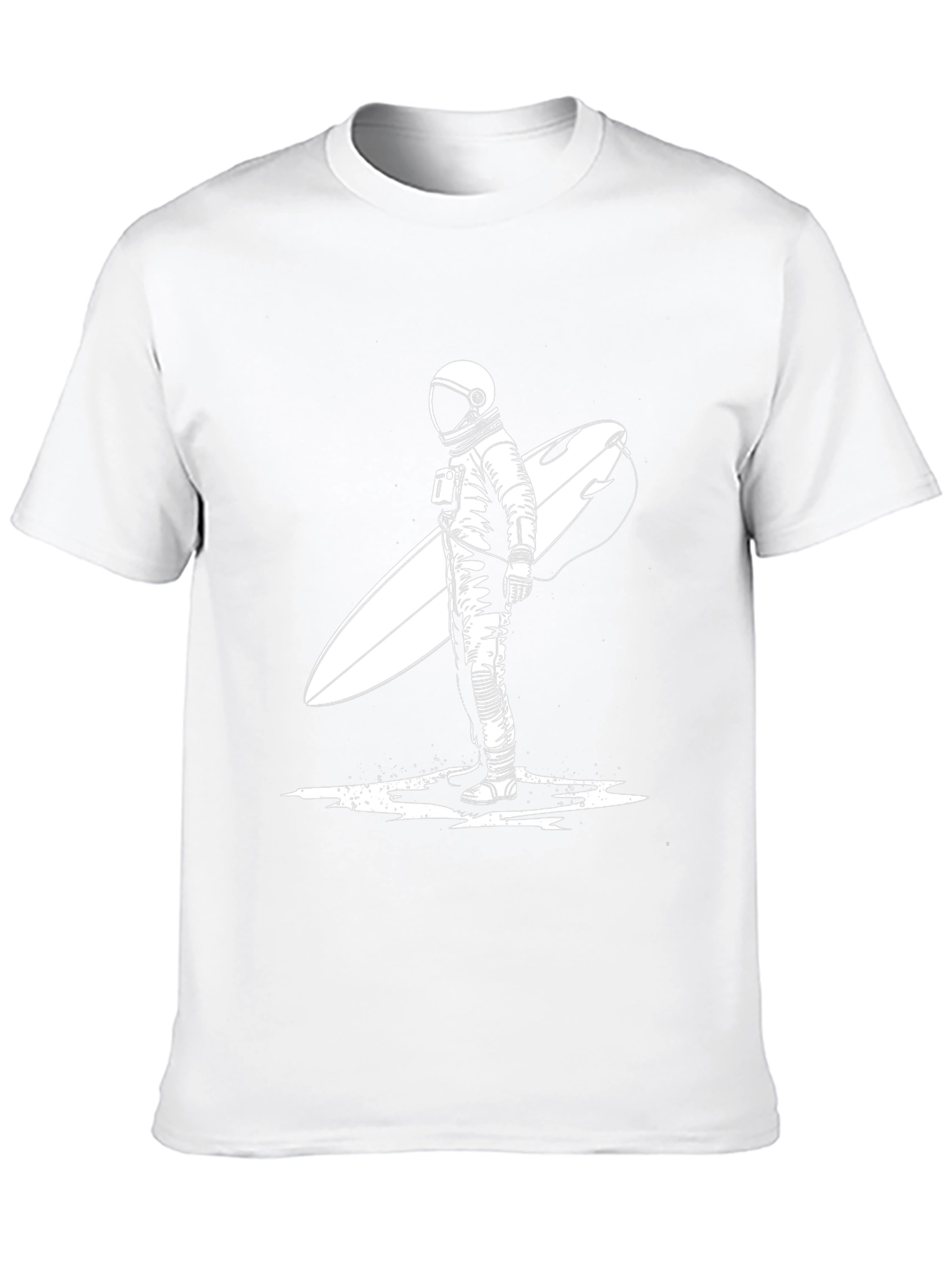 Astronaut Surfer Graphic Tee - Cool Space Design